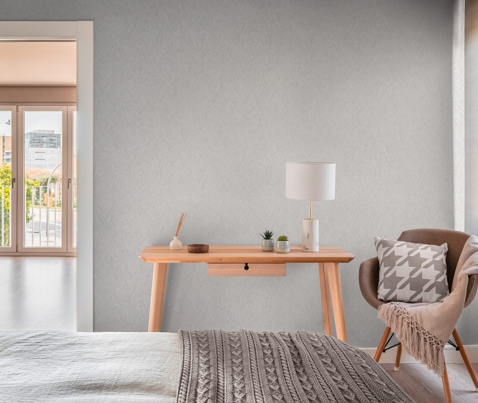 AS Vliestapete Hygge 3 Struktur Blau 790924