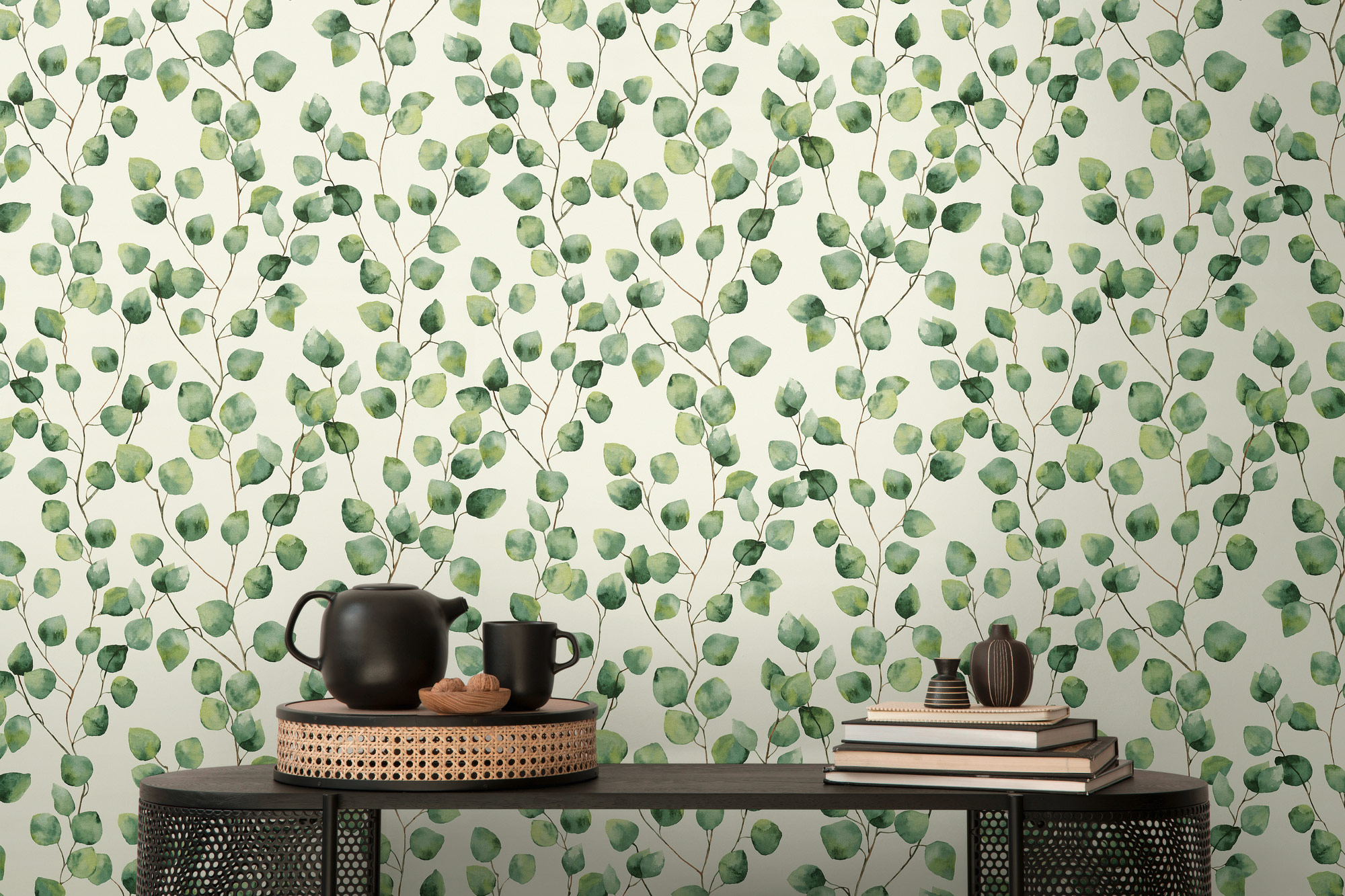 AS Création Vliestapete Greenery Blätter grün 370441