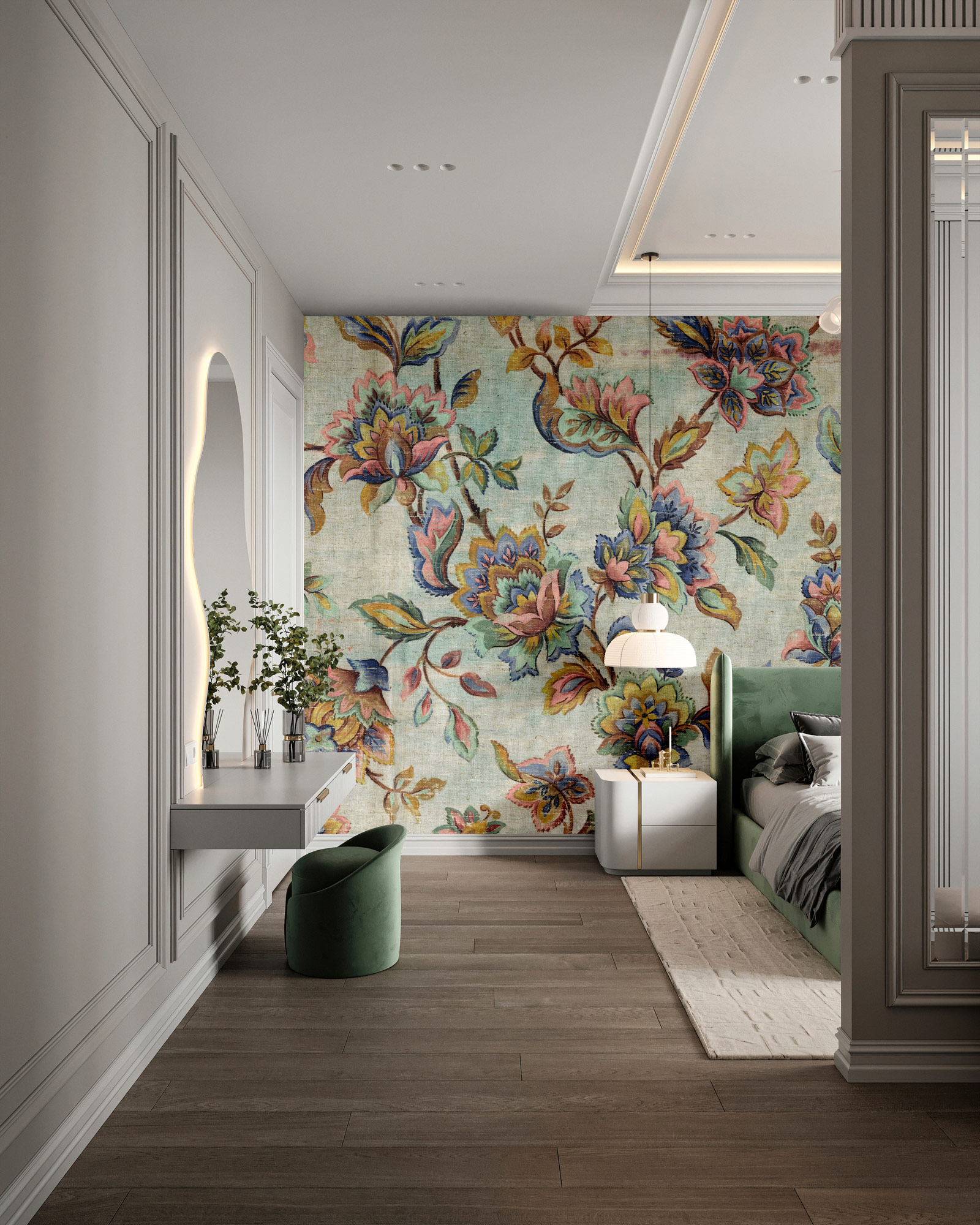 AS Fototapete Walls by Patel 5 Blumen Hellblau DD134555