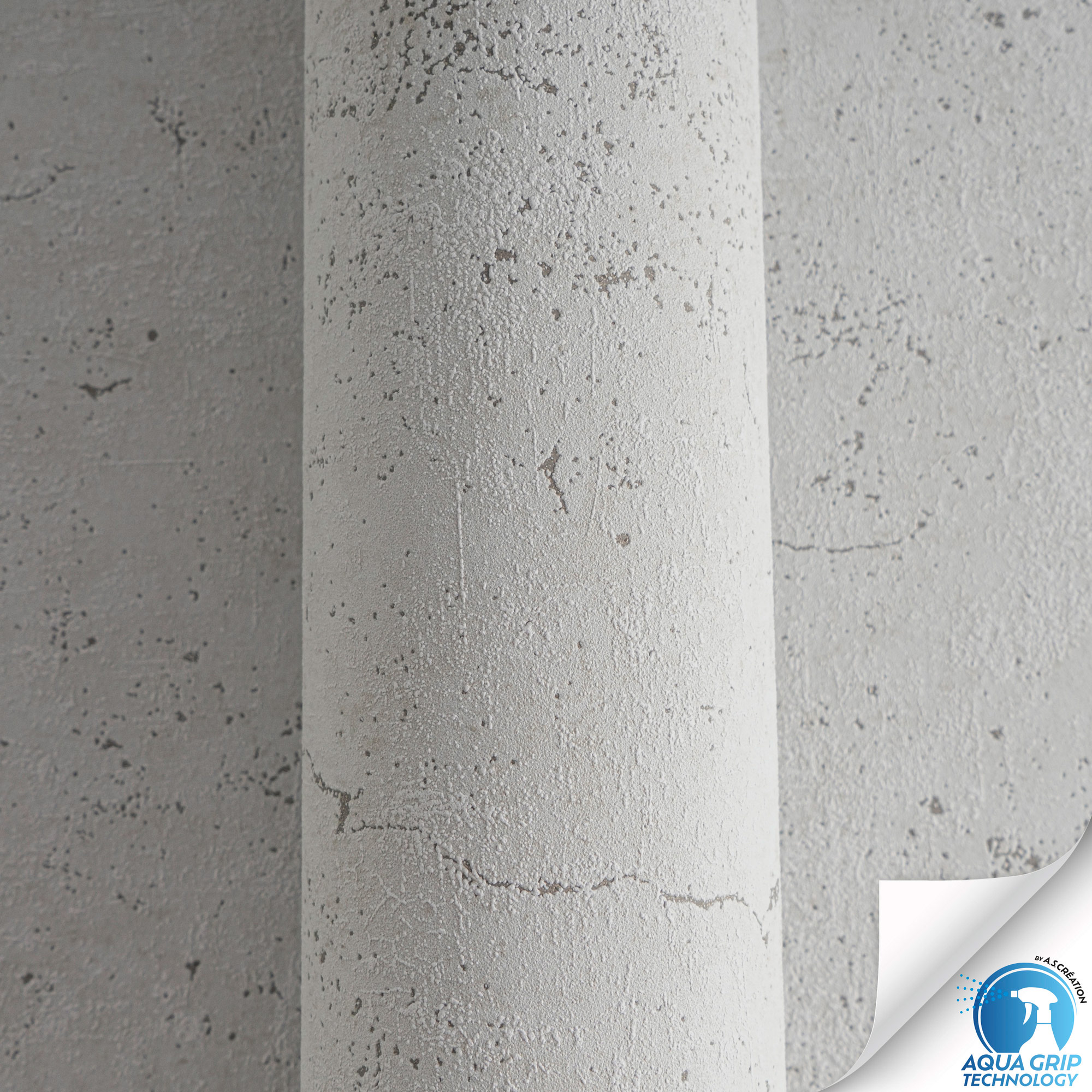 AS Vliestapete WOW Designdrop Unitapete Grau 784961