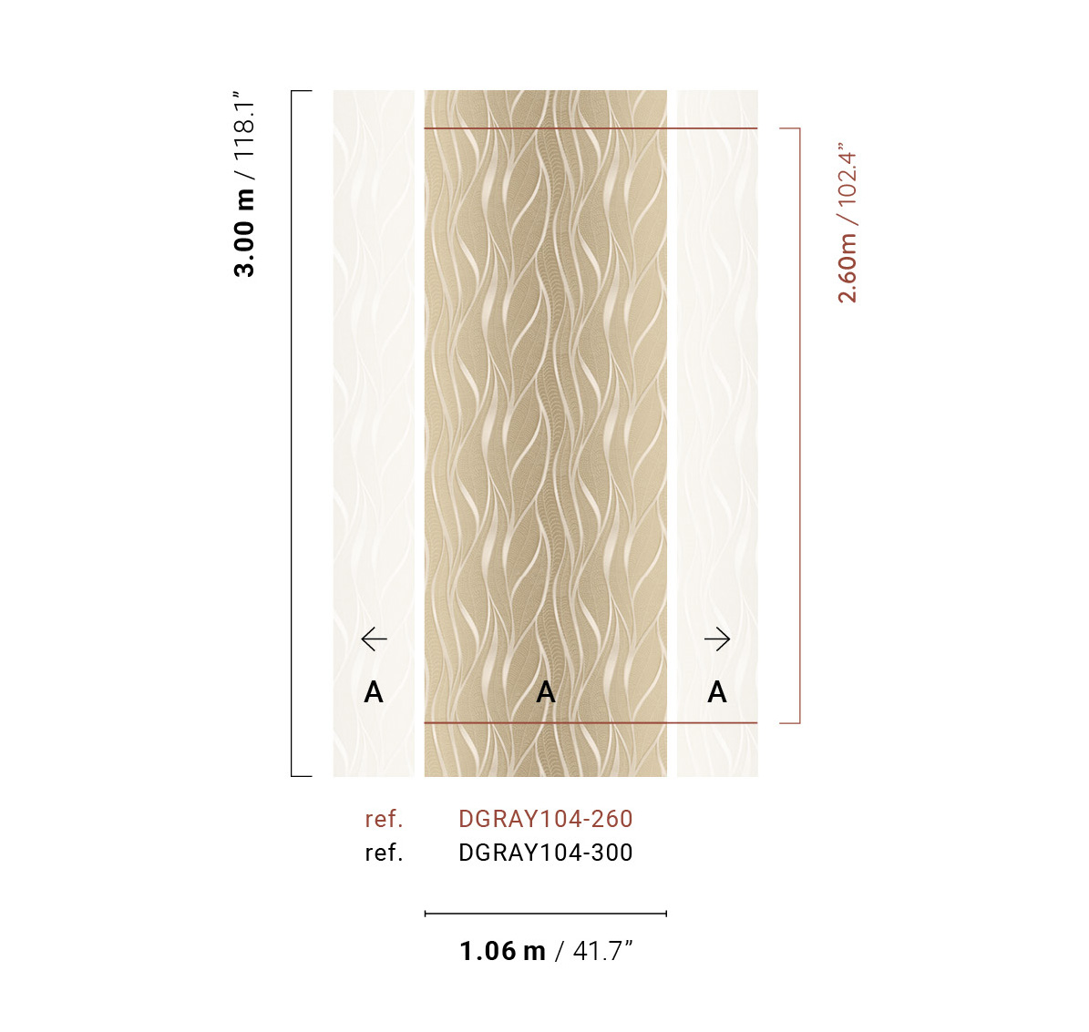 Masureel Fototapete Panel Ray Unda Sand DGRAY104260