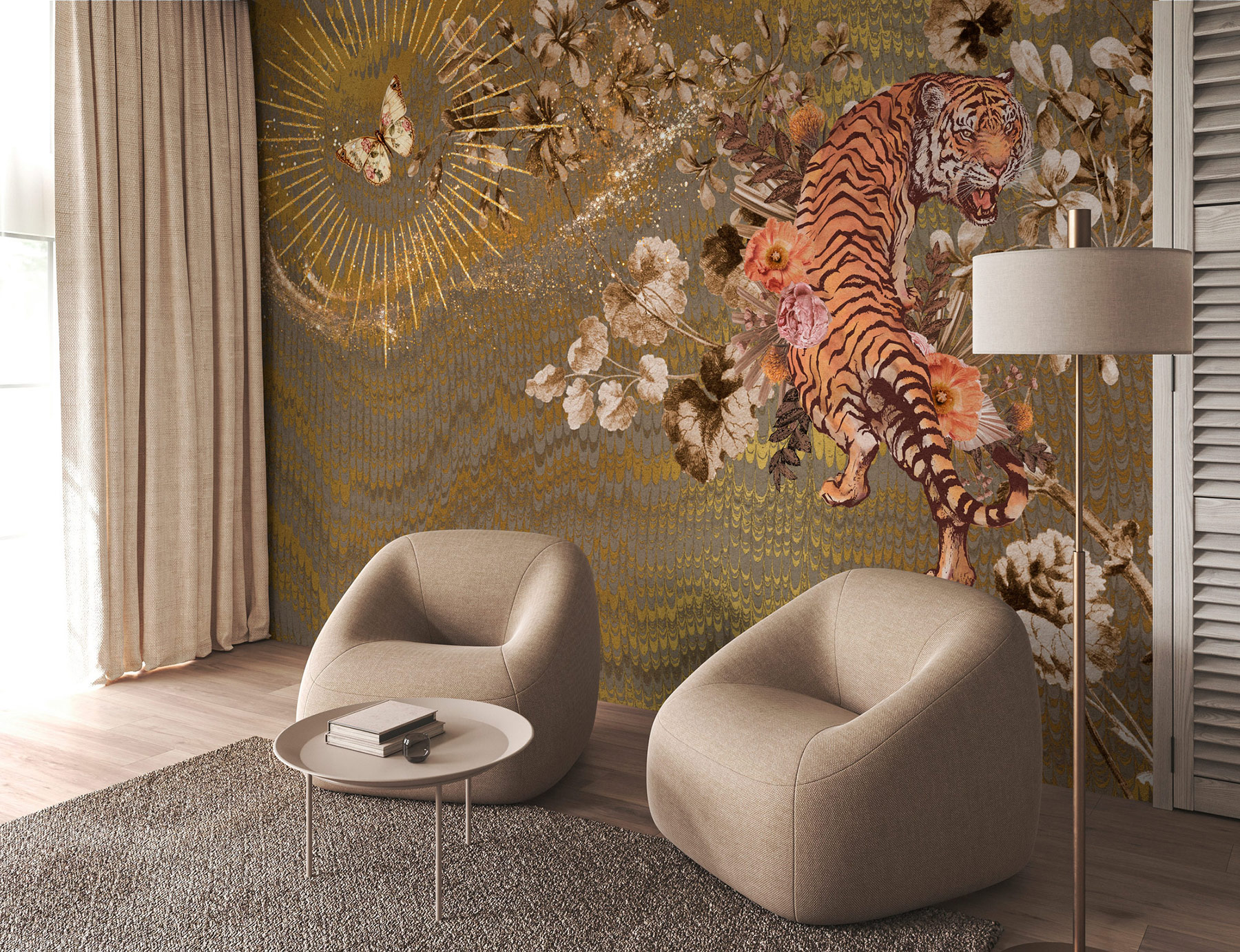 AS Fototapete Walls by Patel 5 Tiger Gold DD134387