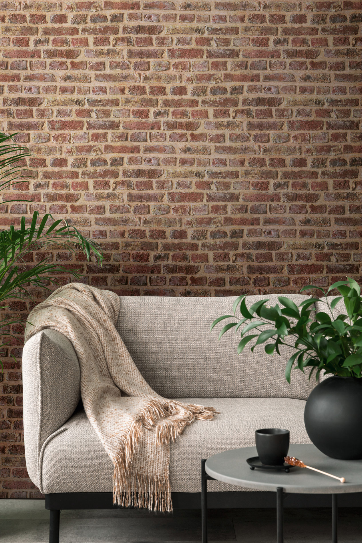 AS Tapete Authentic Walls 2 Steinoptik Mauer Rot 302191