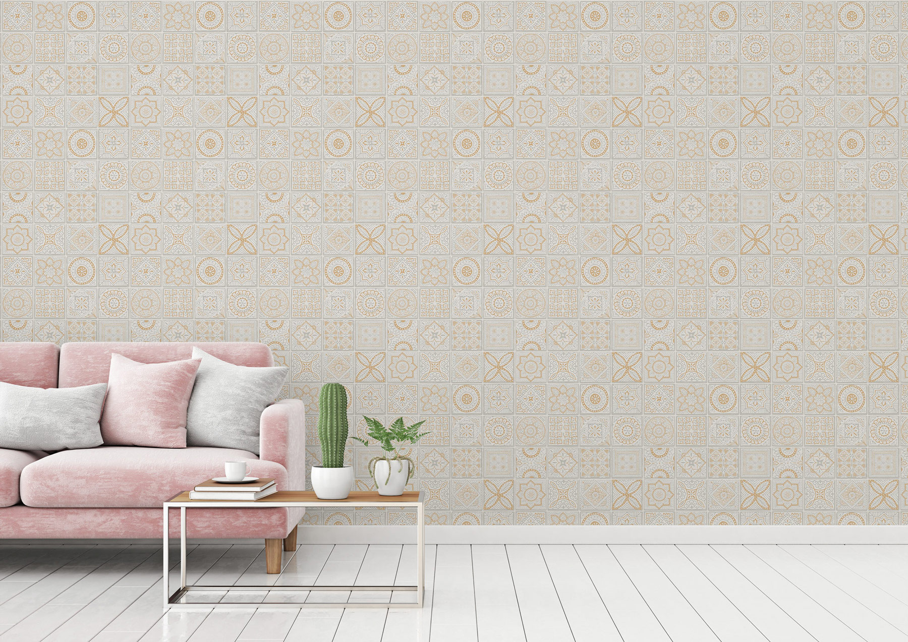 AS Vliestapete Terra Fliesentapete gold 389211