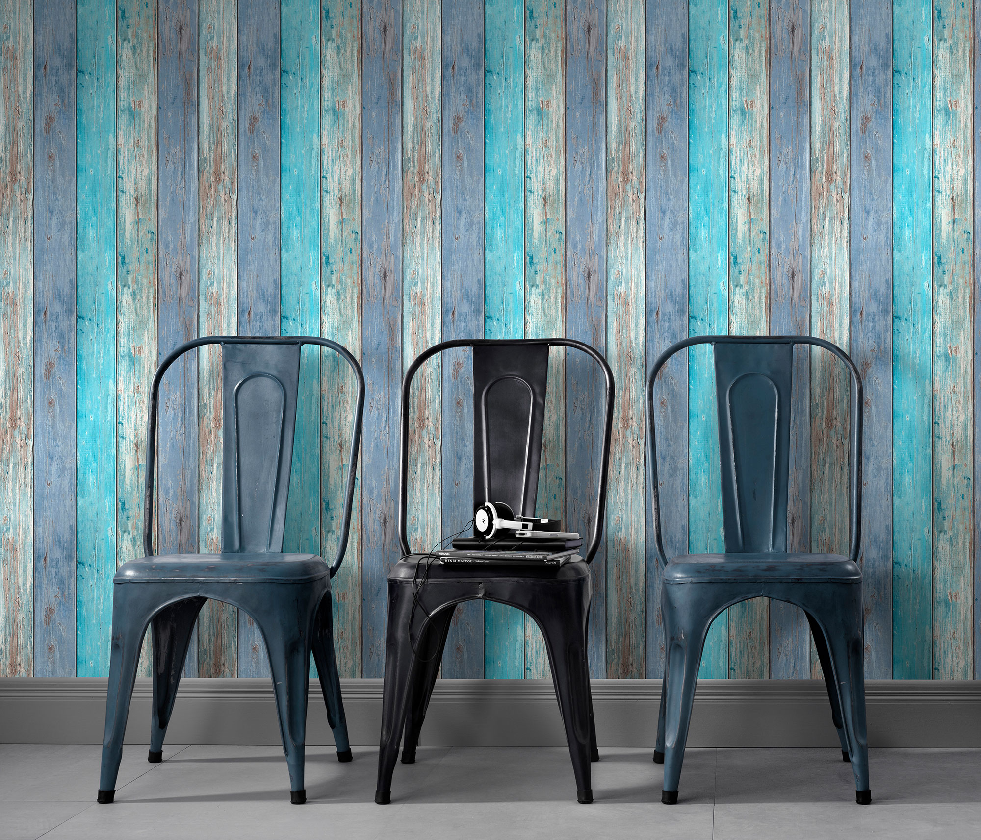 Erismann Vliestapete Imitations 2 blau Holzoptik 1020008