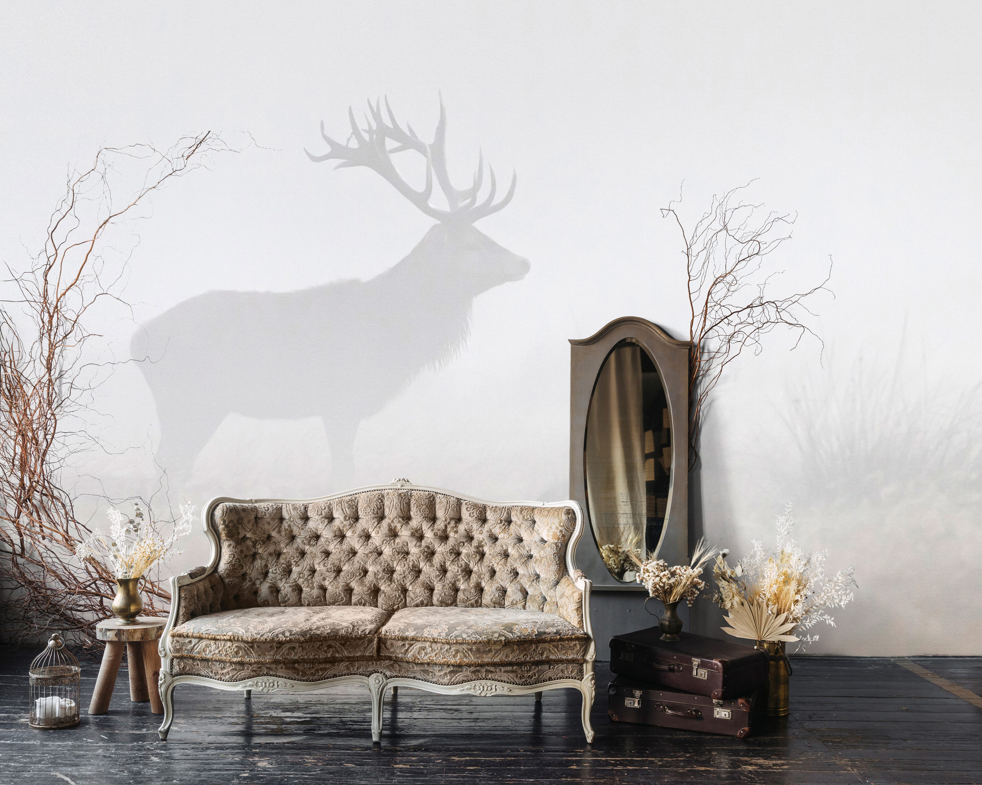 AS Fototapete Walls by Patel 5 Hirsch Grau DD134705