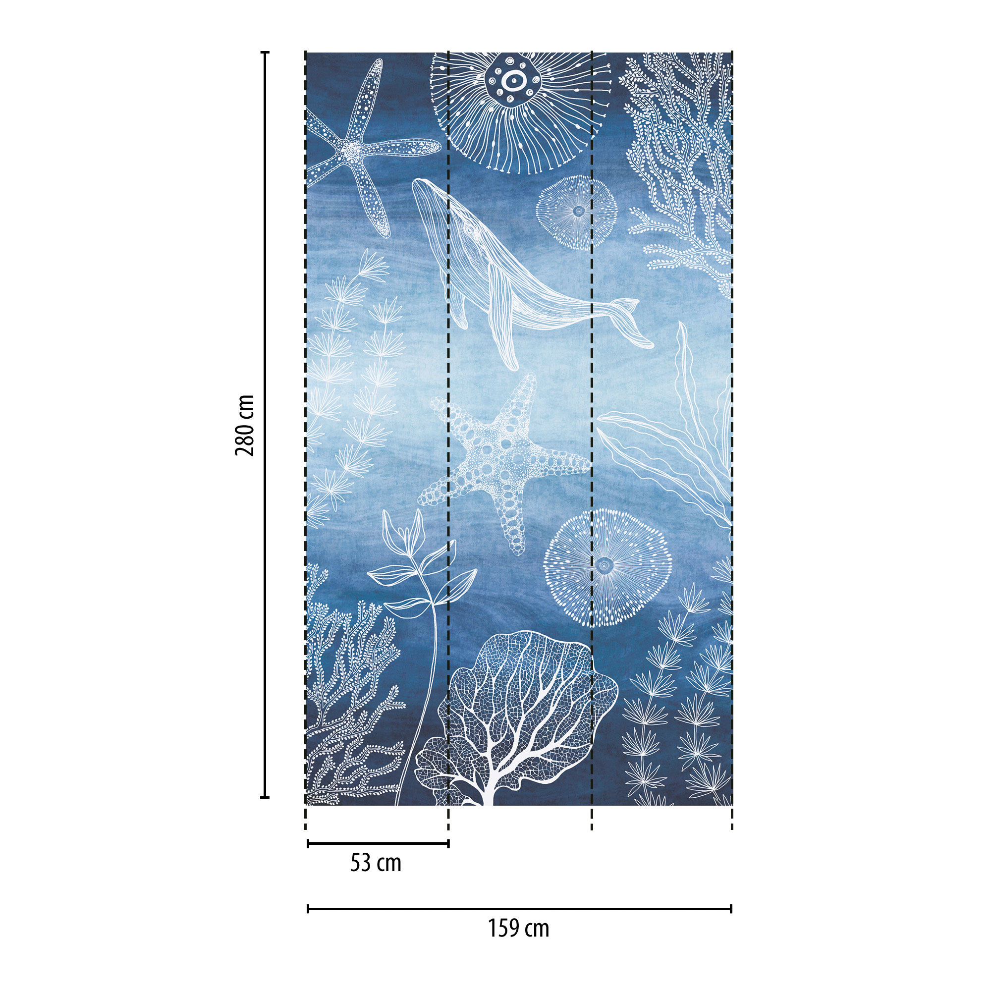 AS Vliestapete Lilly & Luis Meerestiere Blau 770601