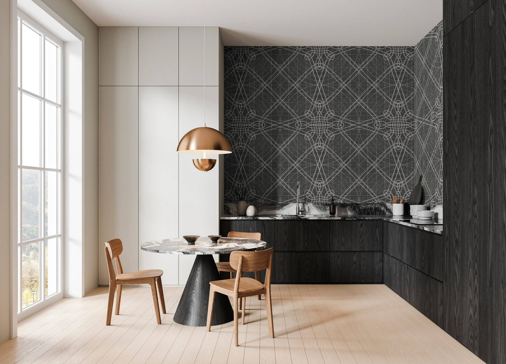 AS Fototapete Walls by Patel 5 Linien Anthrazit DD134453