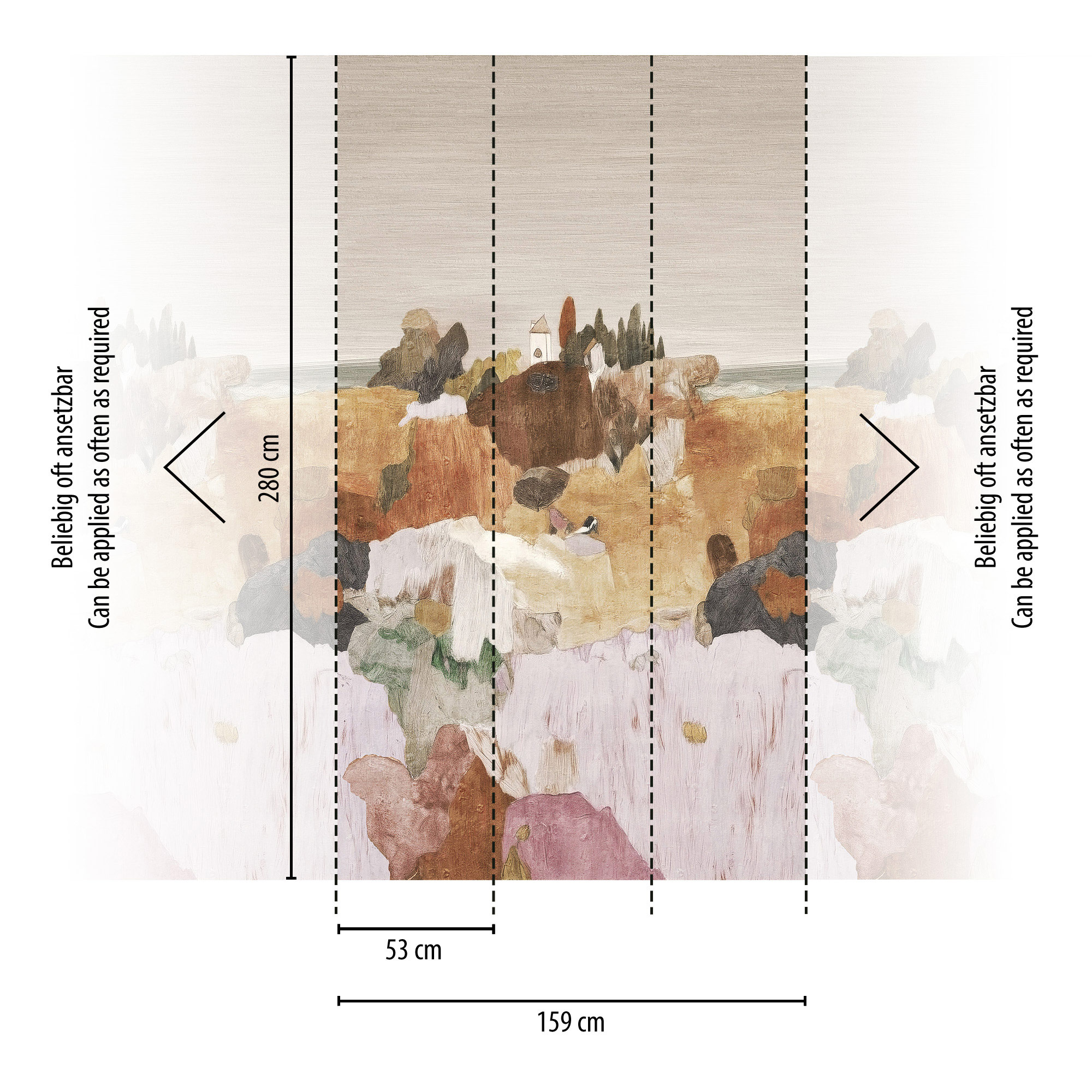 AS Fototapete The Wall 4 Grafik Beige 792511