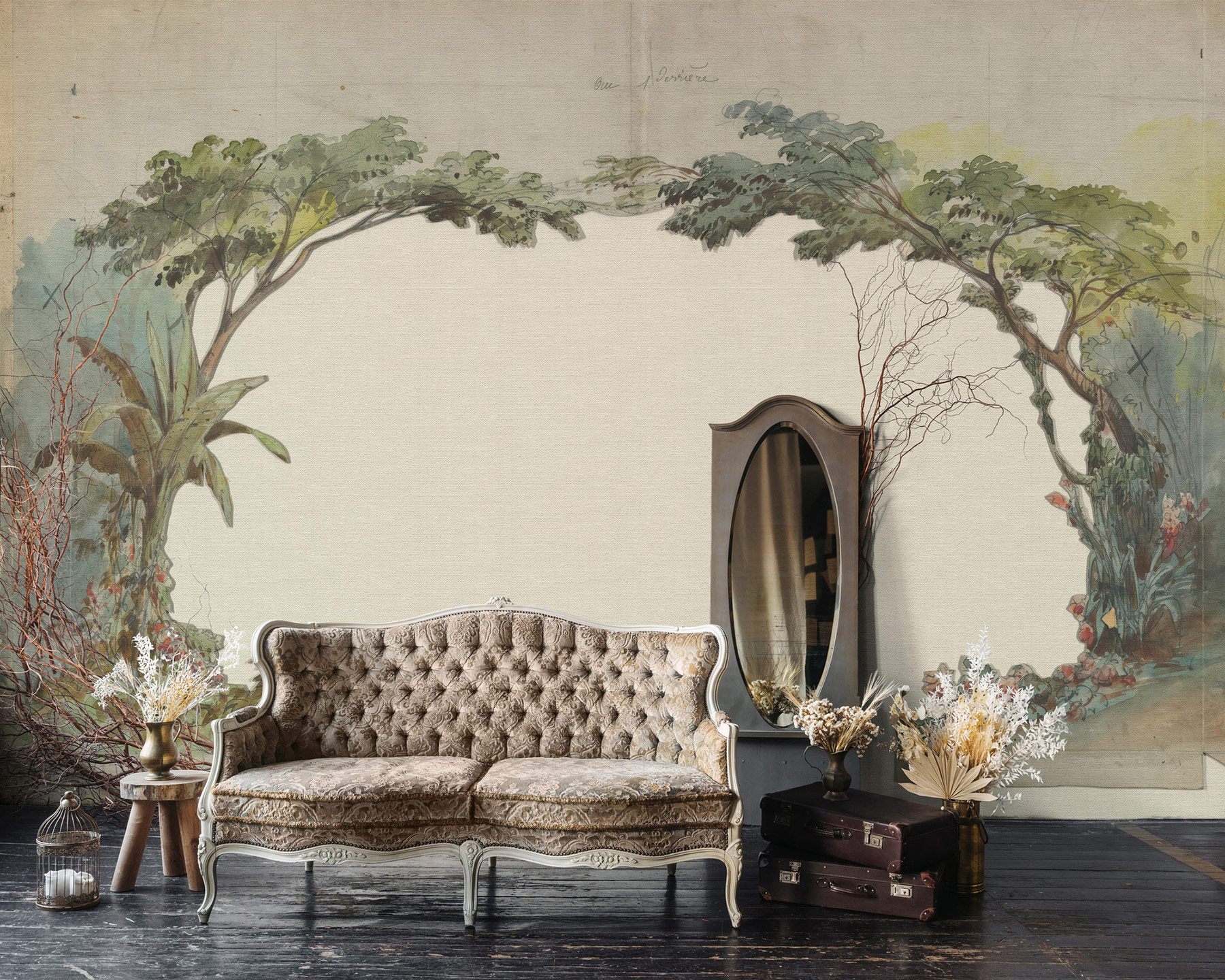 AS Fototapete Walls by Patel 5 Bäume Grün DD134441