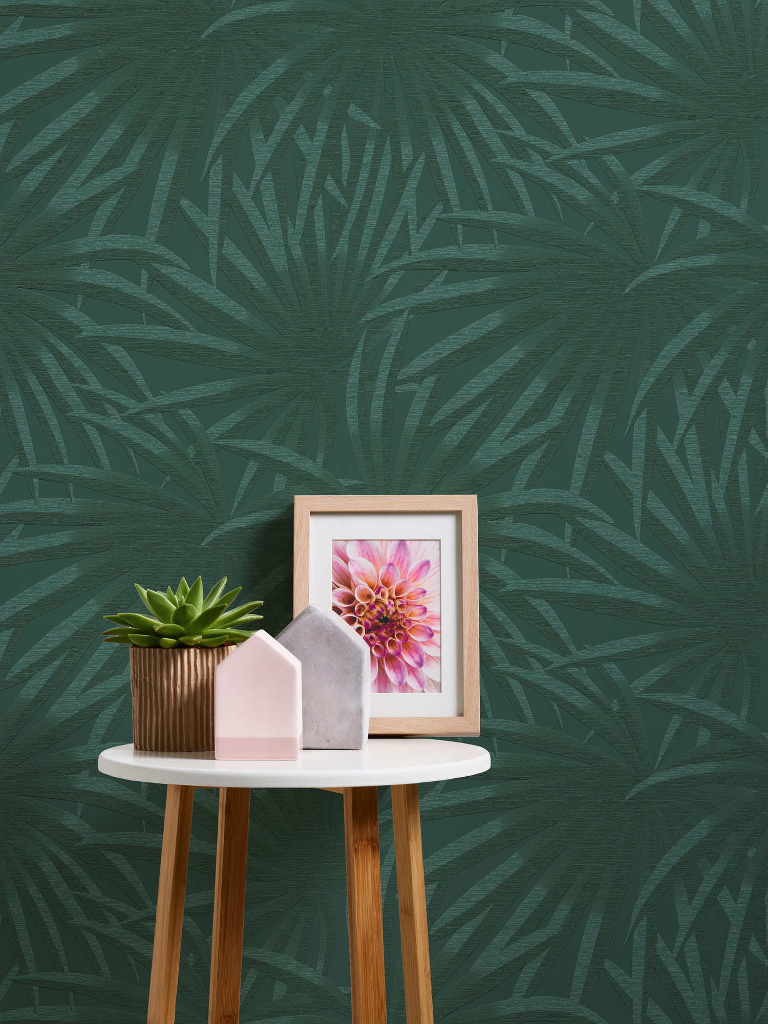 AS Vliestapete Casual Living Grün Palmenblätter 393383