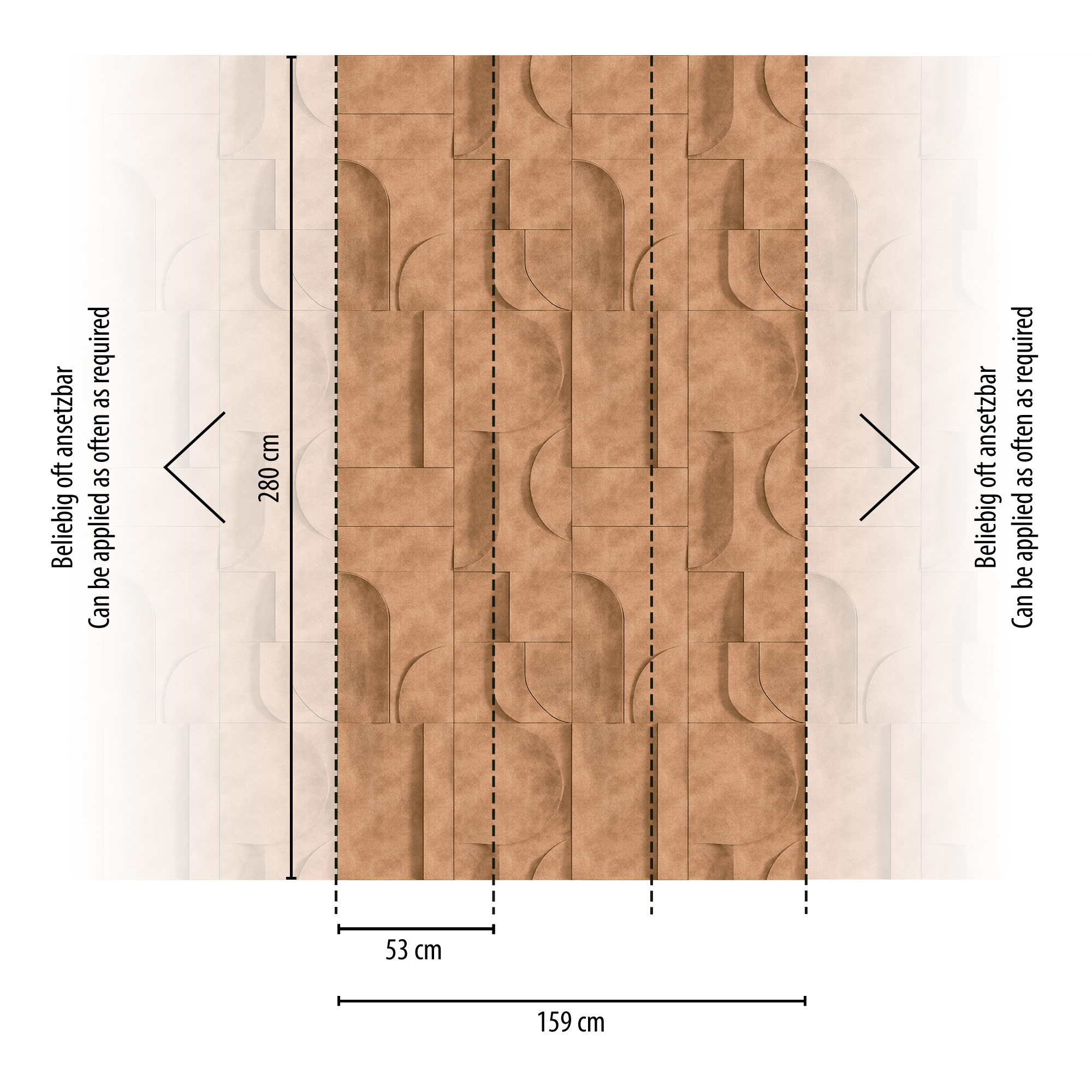 AS Fototapete The Wall 4 3D Optik Braun 792243