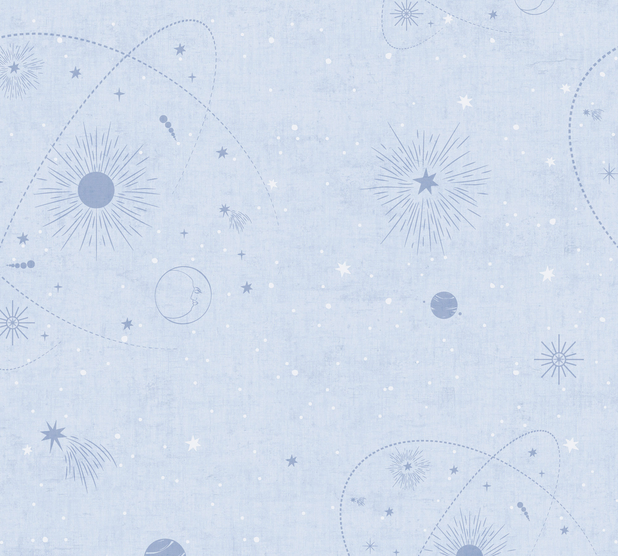 AS Vliestapete Lilly & Luis Weltall Blau 771312