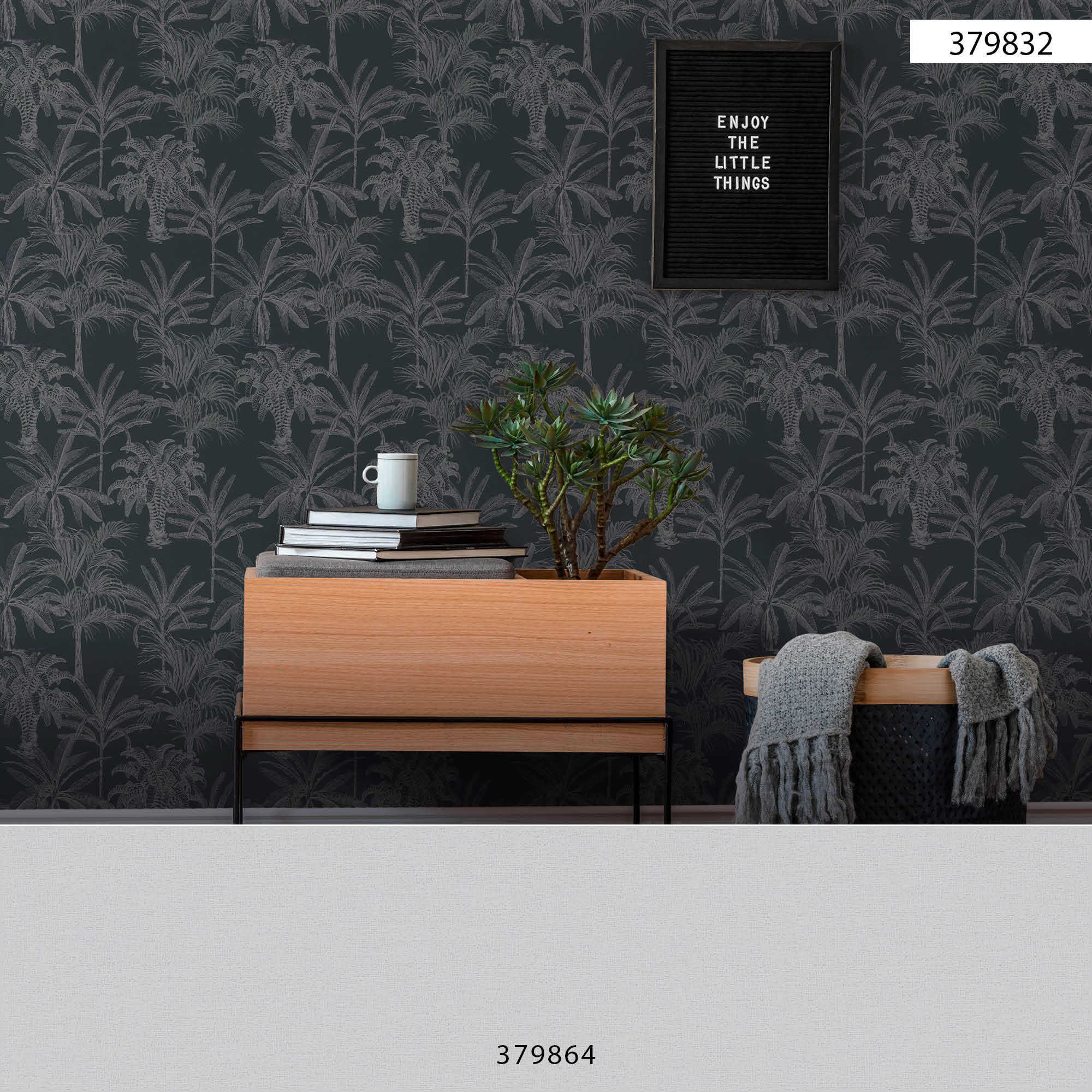 AS Vliestapete Michalsky 4 Palmen schwarz 379832