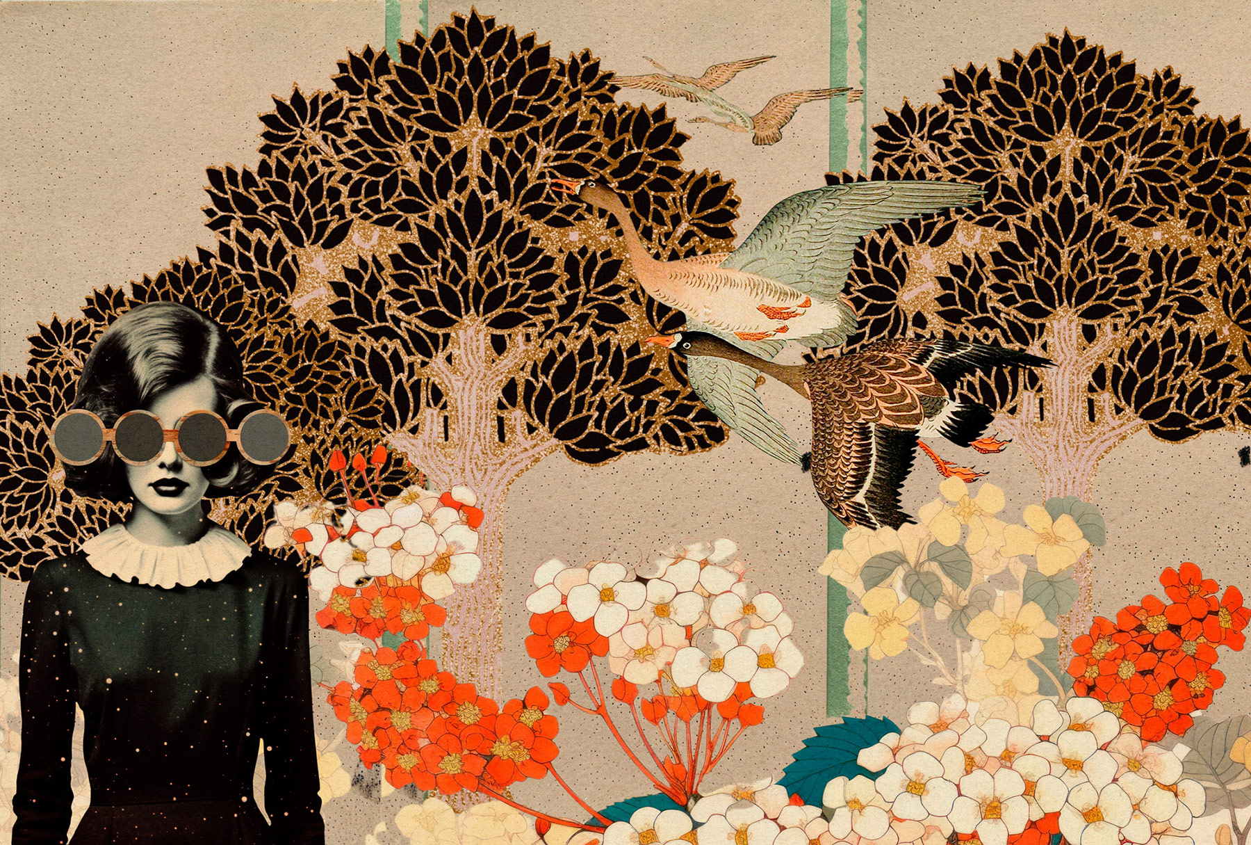 AS Fototapete Walls by Patel 5 Pflanzen Beige DD134381