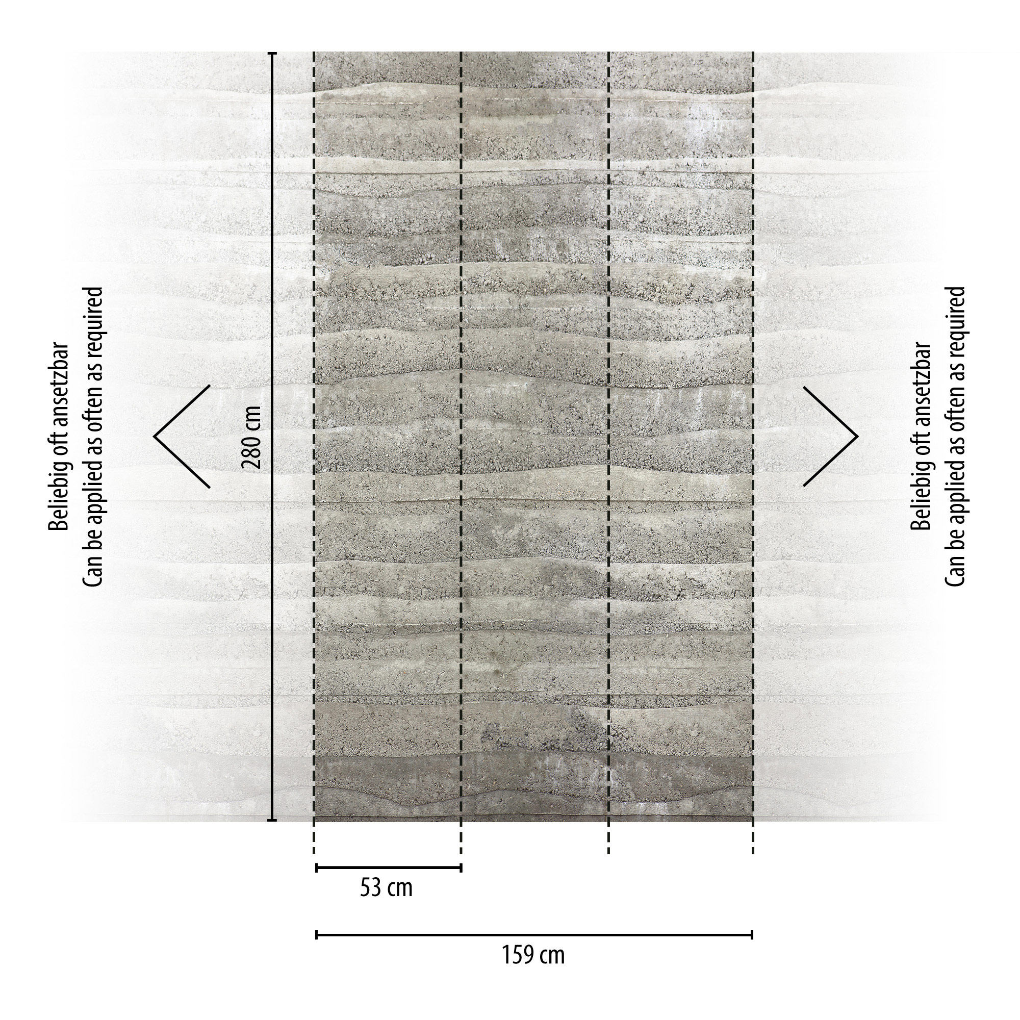 AS Fototapete MS Vibes & Styles Betonwand Grau 792173