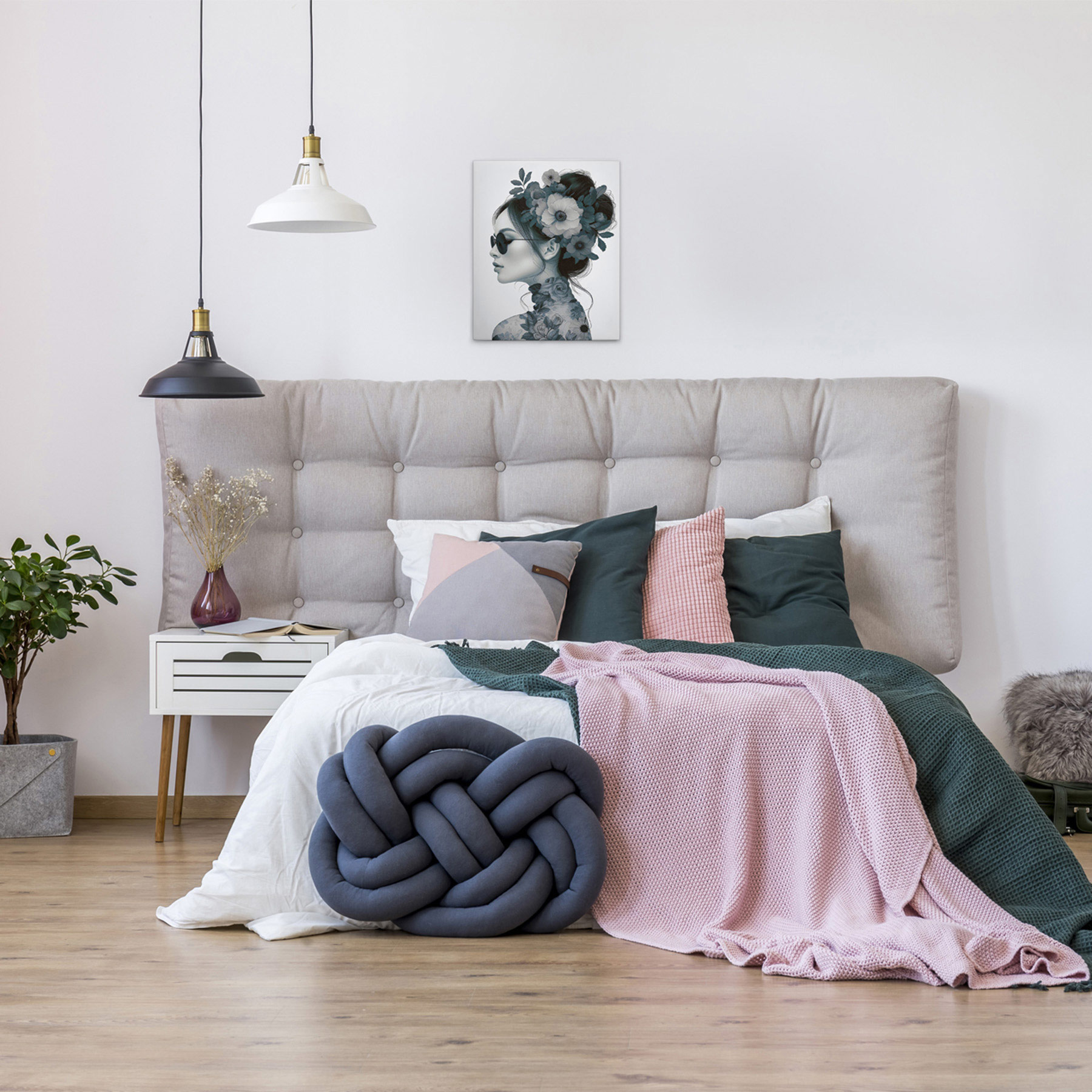 AS Leinwandbild Flowergirl Blue DD132894