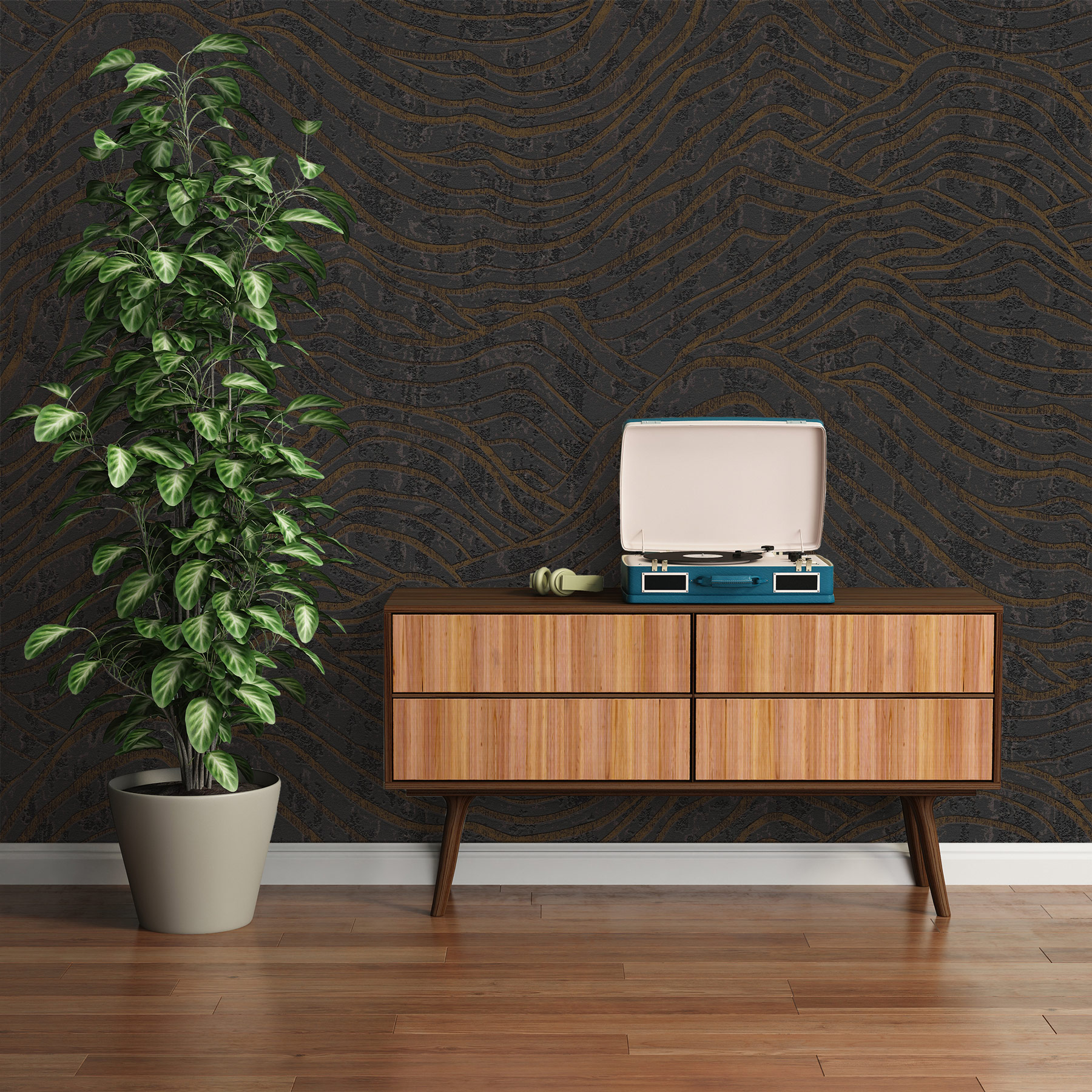 AS Vliestapete Jade 2 Schwarz 3D tapete 395073