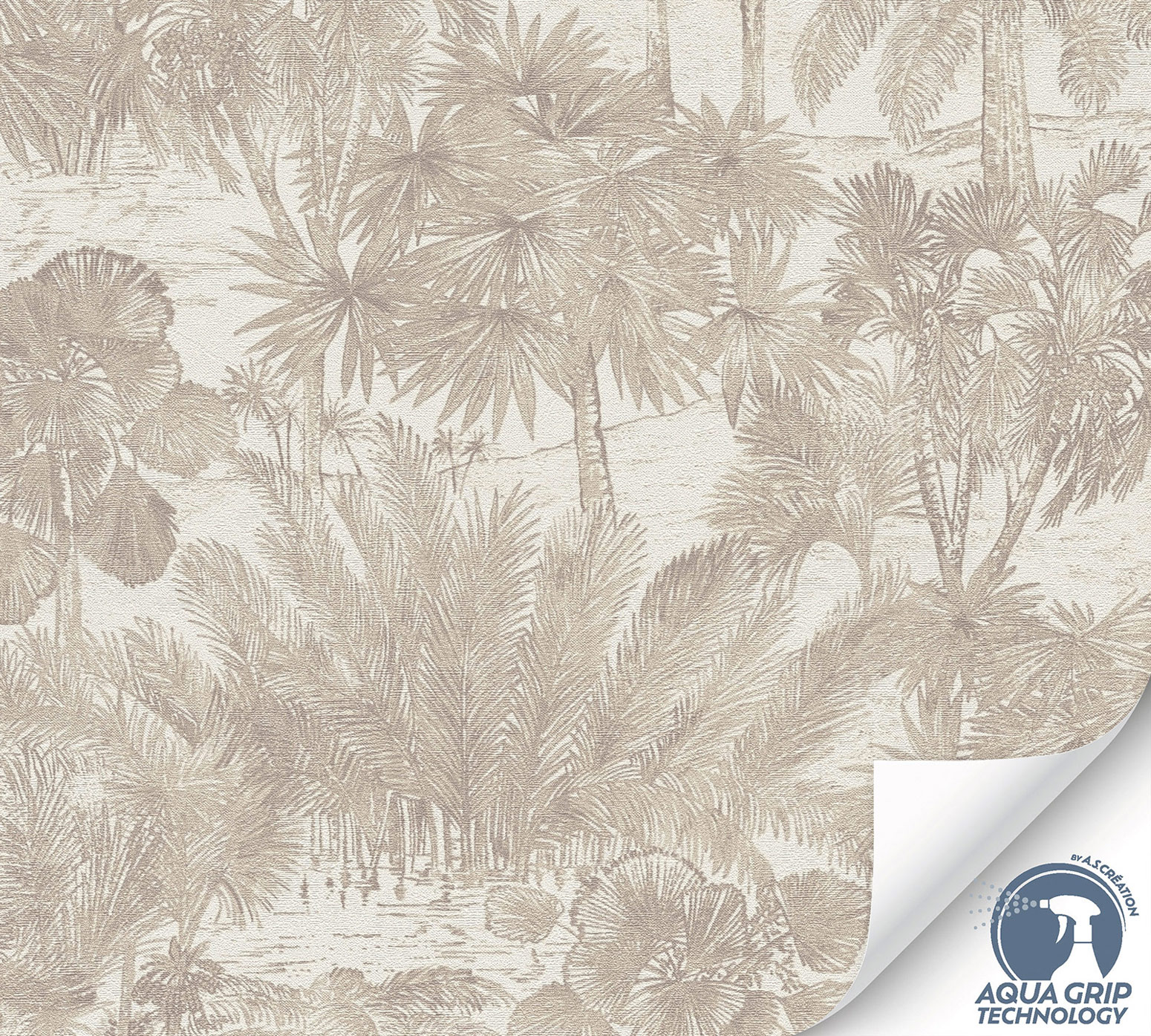 AS Vliestapete Cosiness Designdrop 2 Dschungel Beige 793172