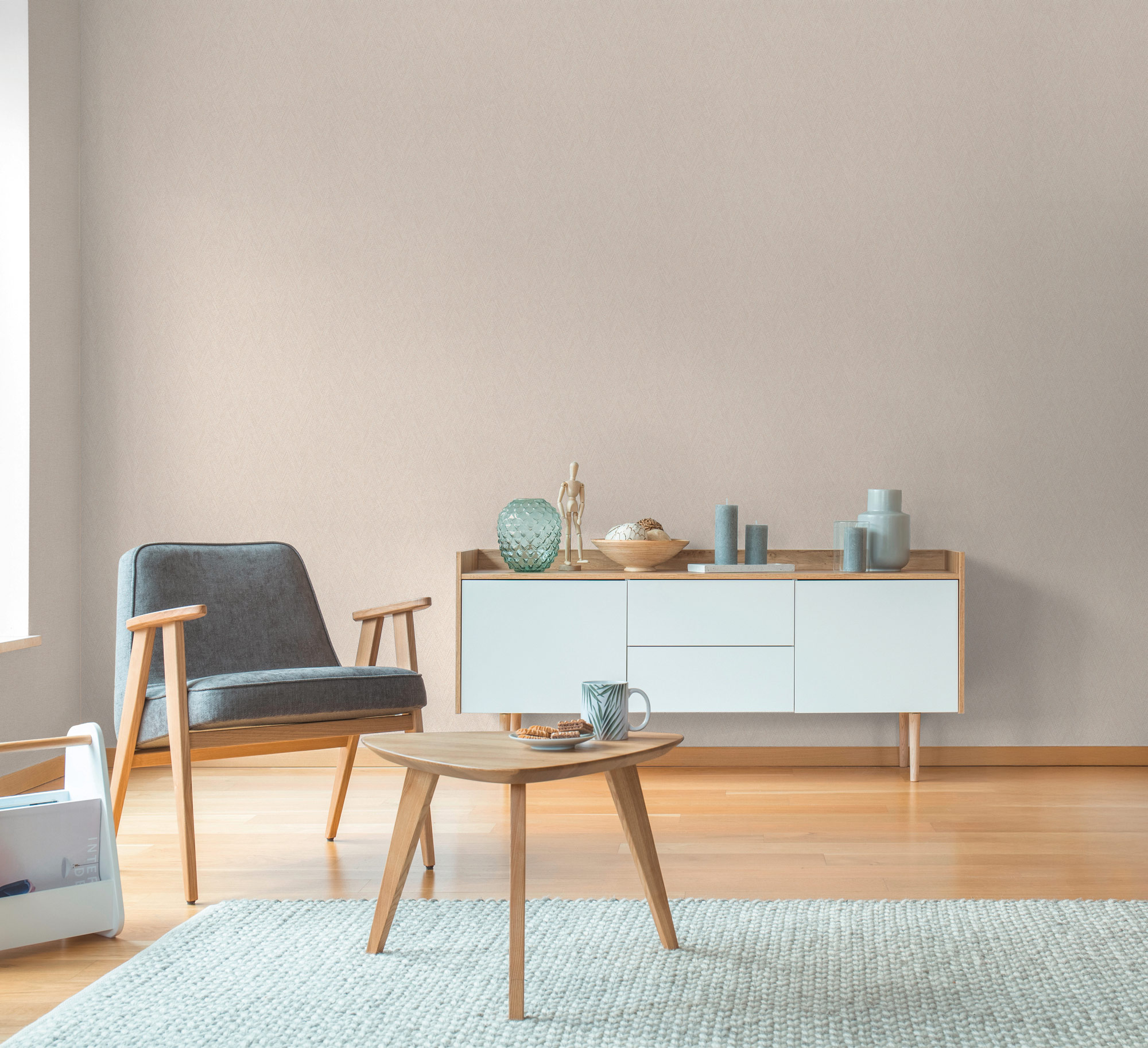 AS Vliestapete Hygge 3 Struktur Weiß 790922