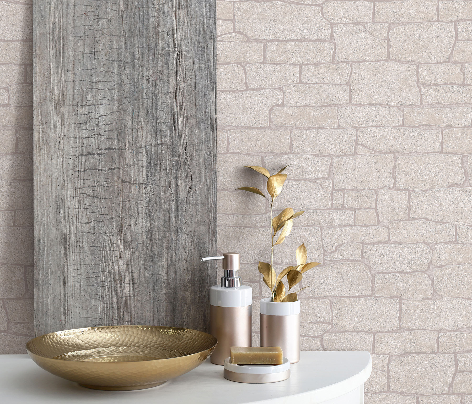 Erismann Vliestapete Imitations 2 beige Steinoptik 1009102