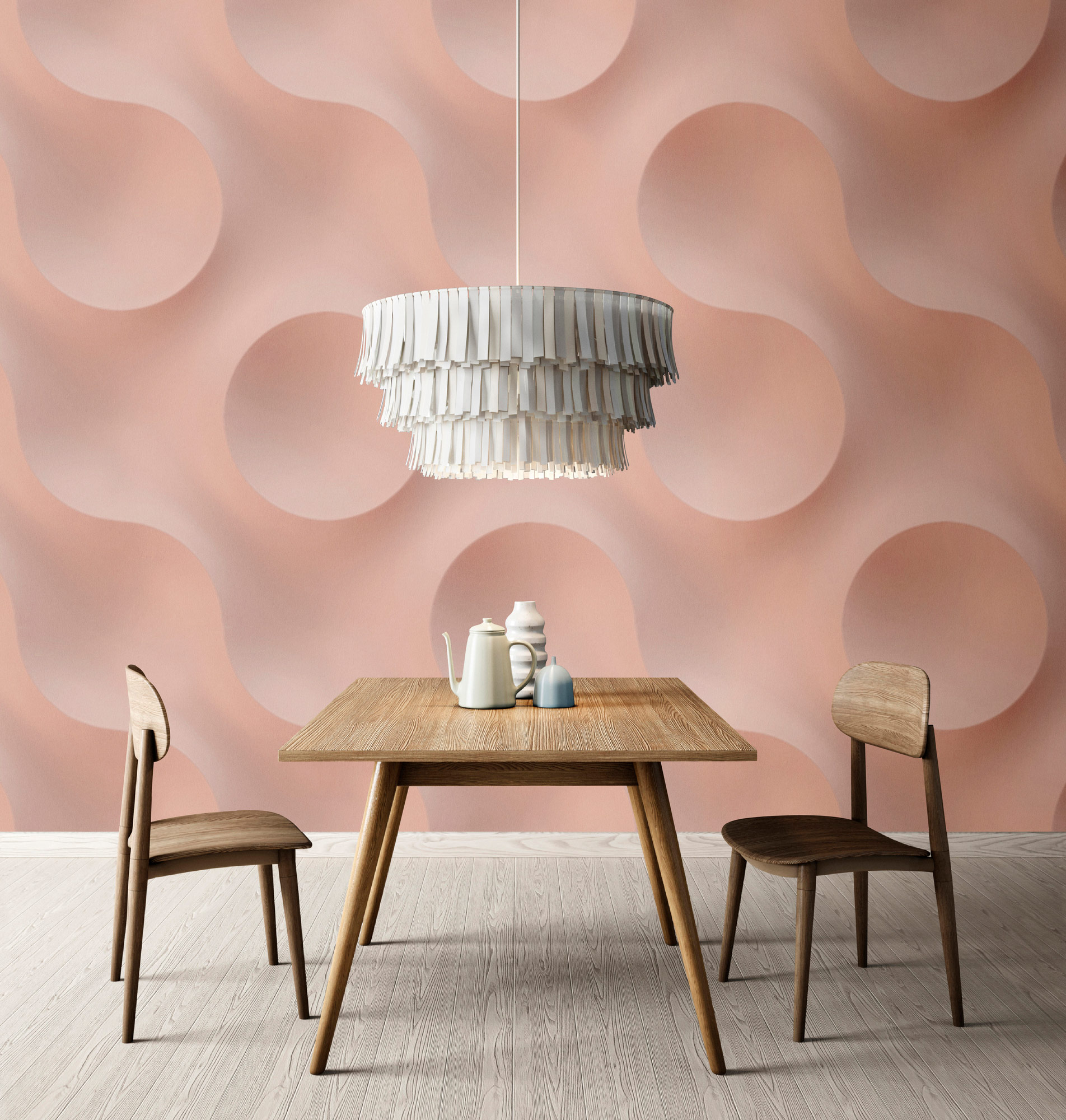 AS Fototapete Walls by Patel 5 Kreise Rosa DD135053