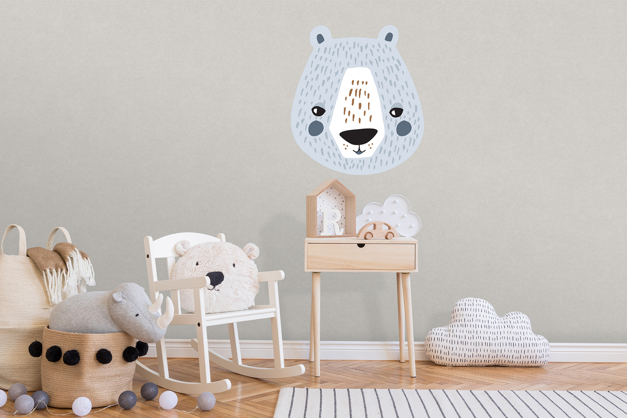 Thomas Fototapete Platin Formen  Bär hellblau grau