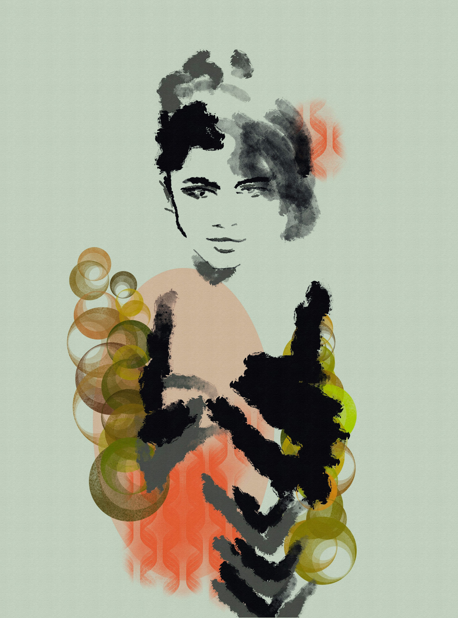 AS Fototapete Walls by Patel 5 Frau Pastelgrün DD133985