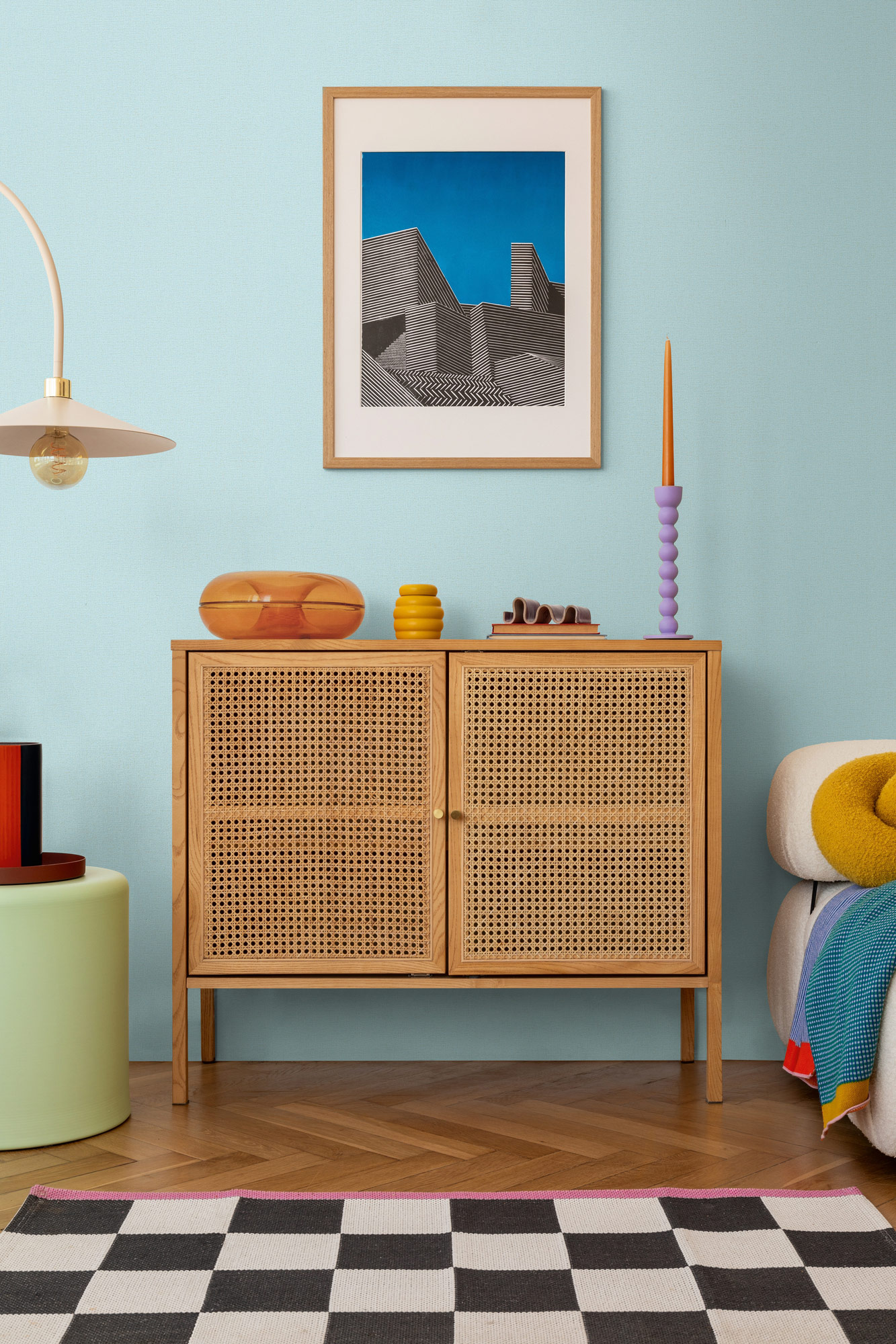 AS Vliestapete CosmoLiving Uni Blau 790654