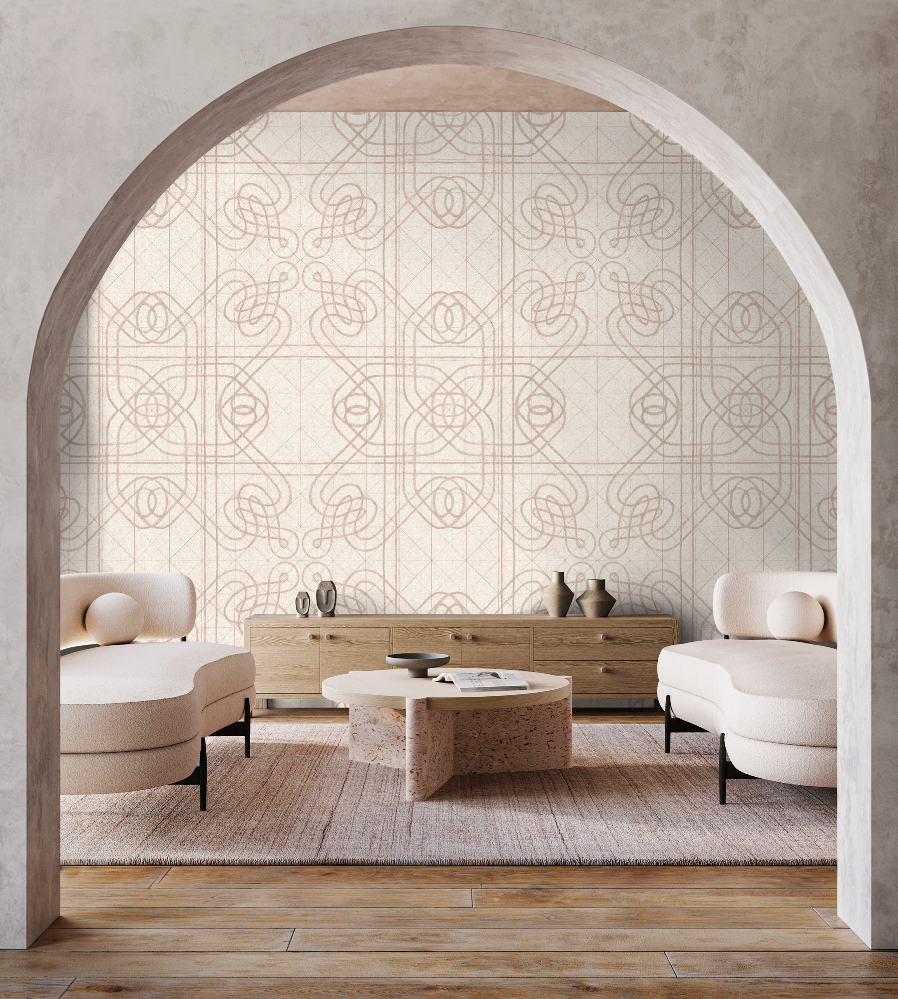 AS Fototapete Walls by Patel 5 Linien Beige DD134459