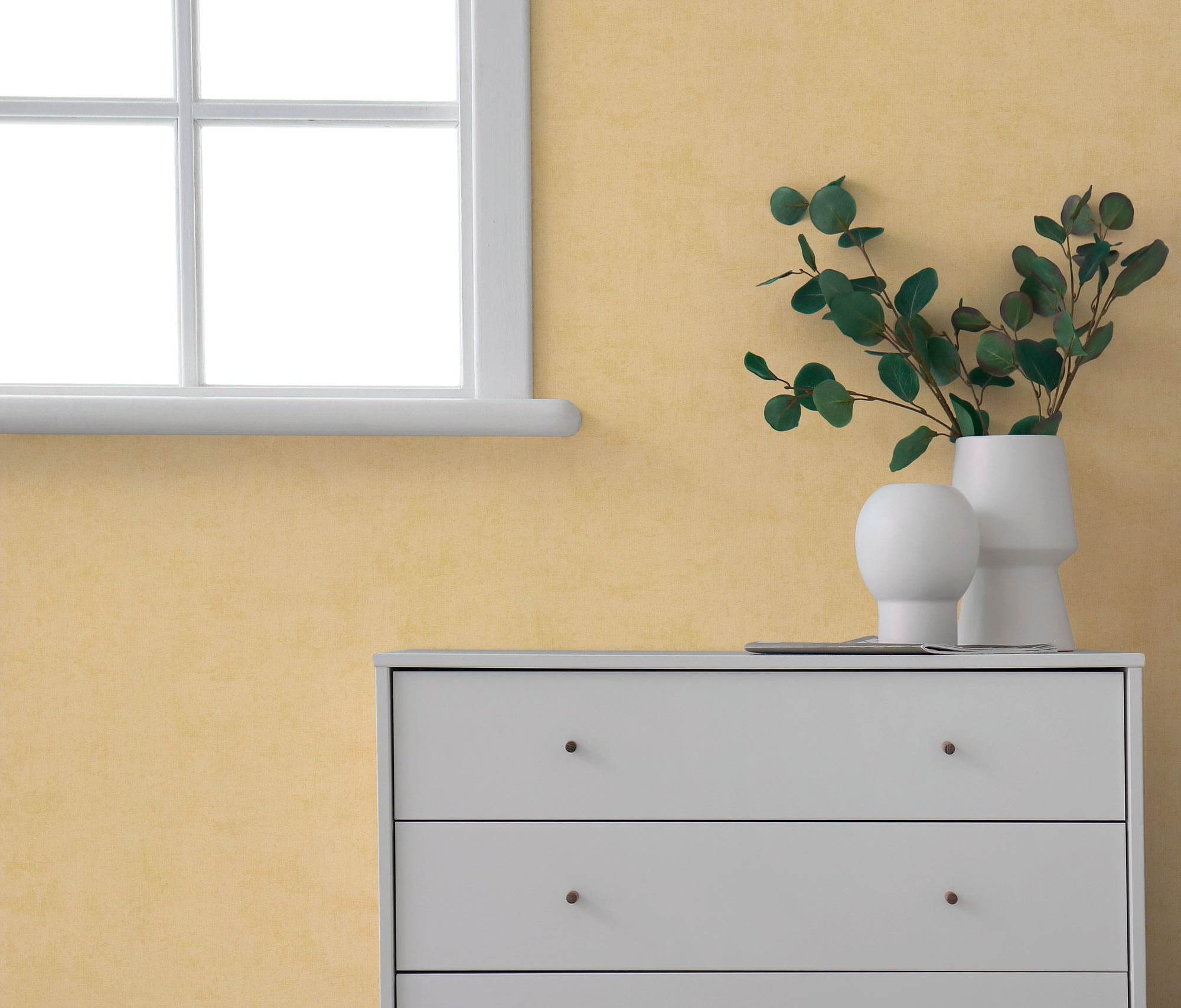 AS Vliestapete Nordic Feeling Unitapete Gelb 791542