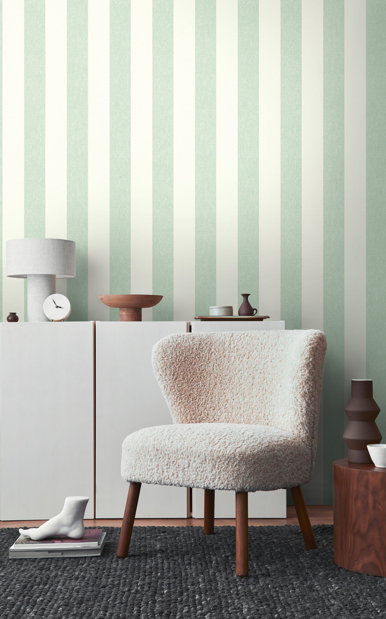 AS Vliestapete Attractive 2 Streifentapete Grün 390292