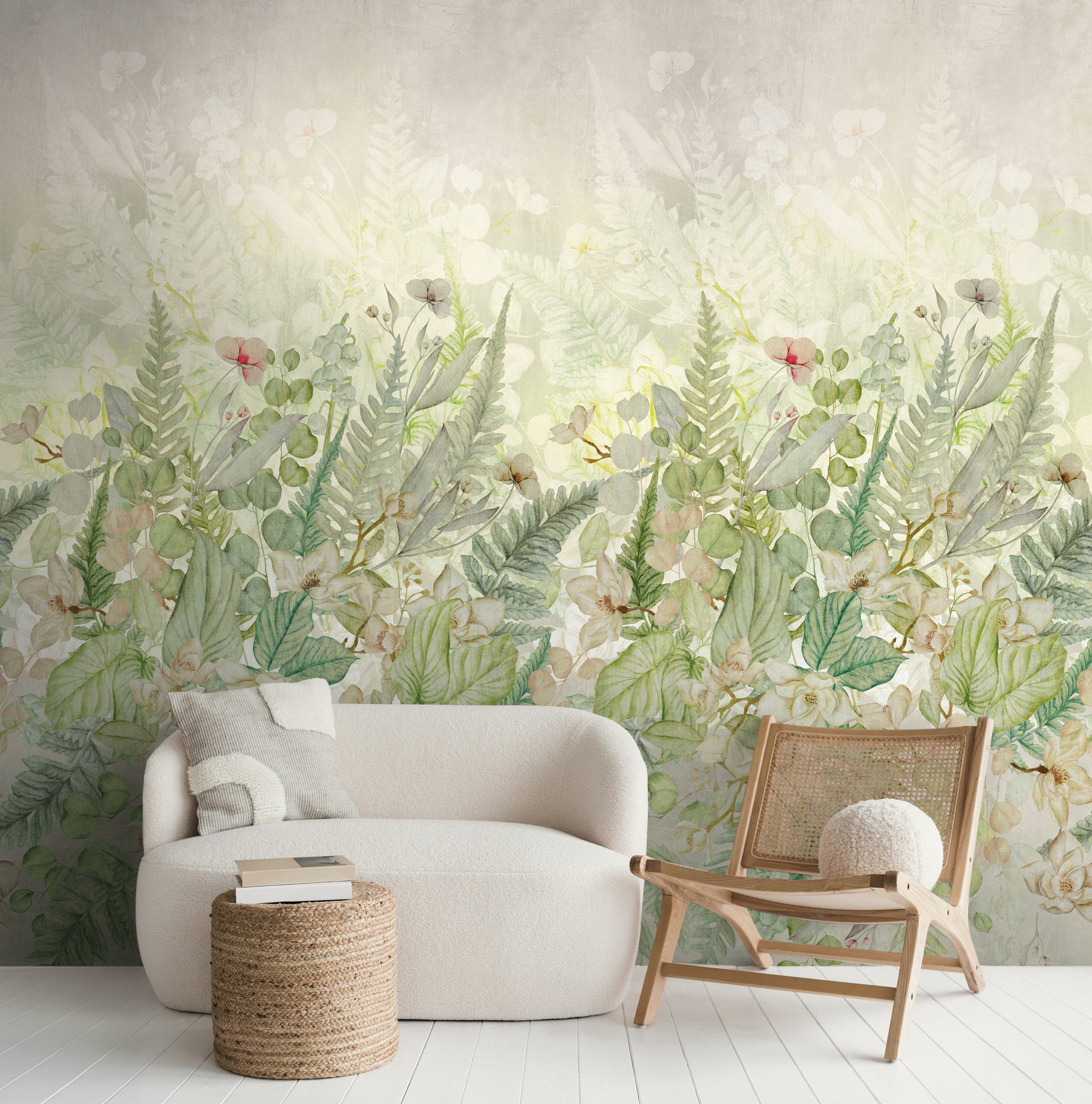 AS Fototapete The Wall 4 Blumen Grün 792366