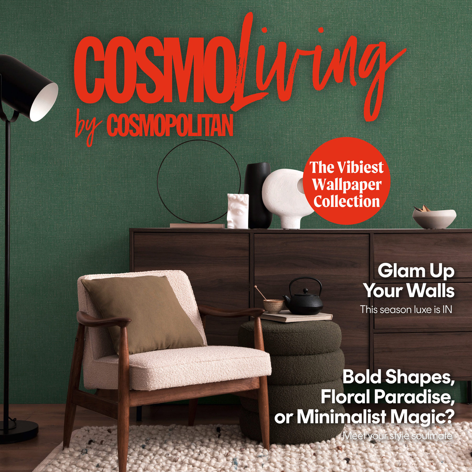 AS Vliestapete CosmoLiving Uni Grün 790673