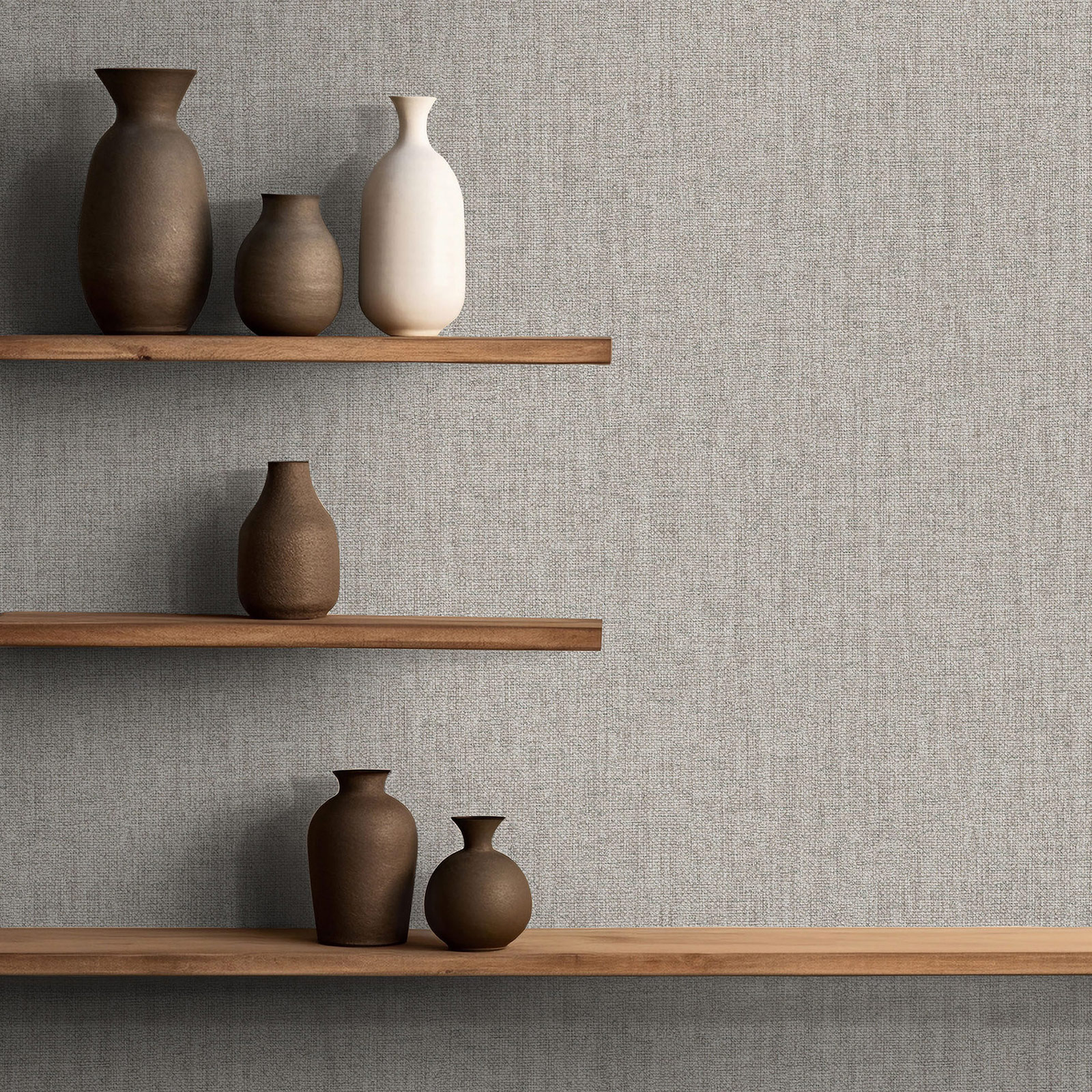 Hohenberger Vliestapete Artist Textile Plain Taupe 27260