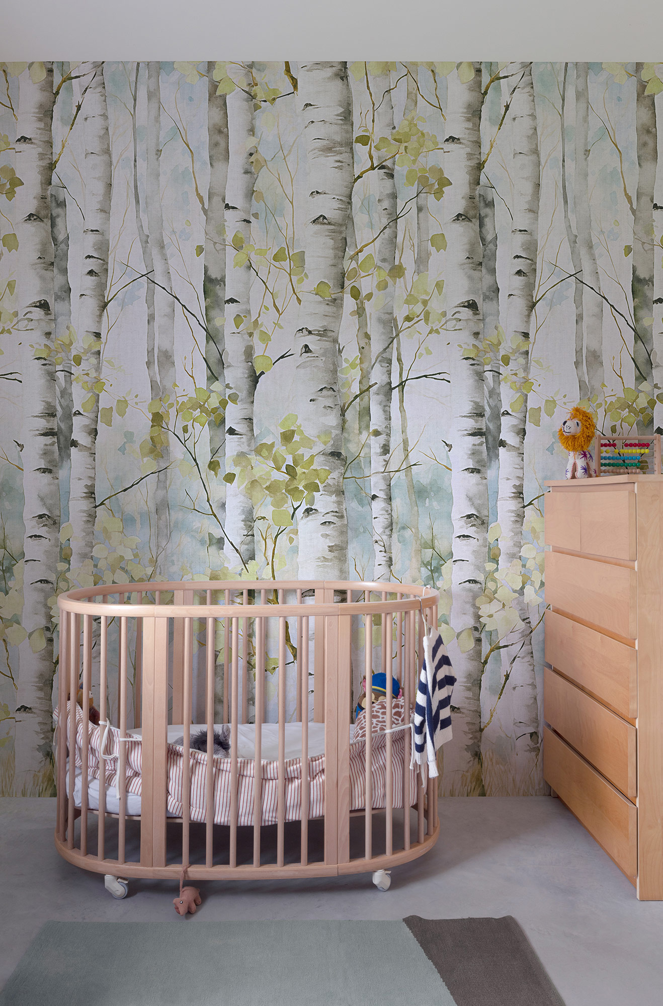 Grandeco Wandbild Eine Rolle ein Motiv 2 Wald Birken A77301