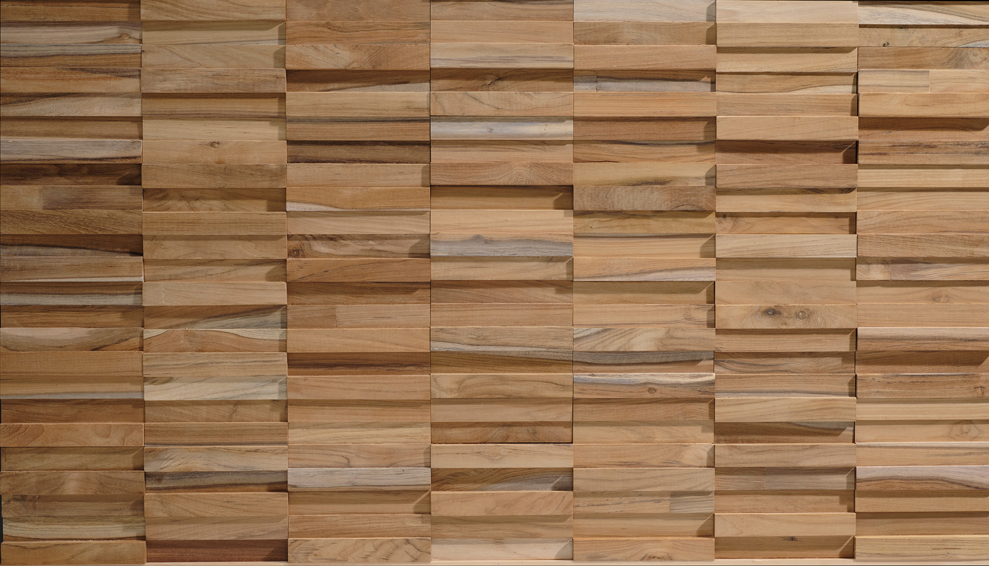 Wallsupply 3D Holz Wandpaneele UltraWood TeakVertical | 6 St