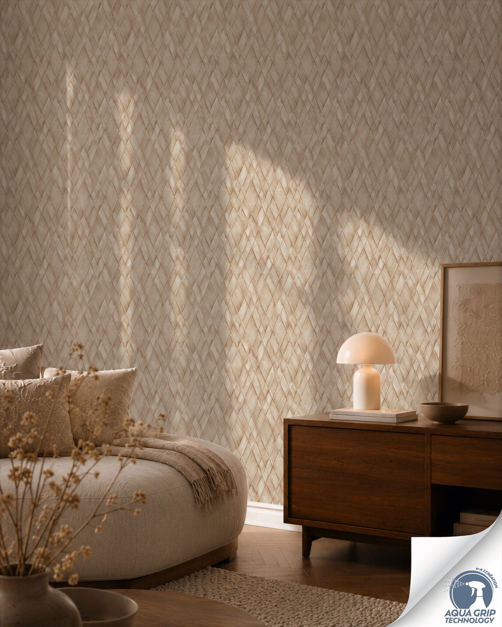 AS Vliestapete Cosiness Designdrop 2 3D-Optik Beige 793131
