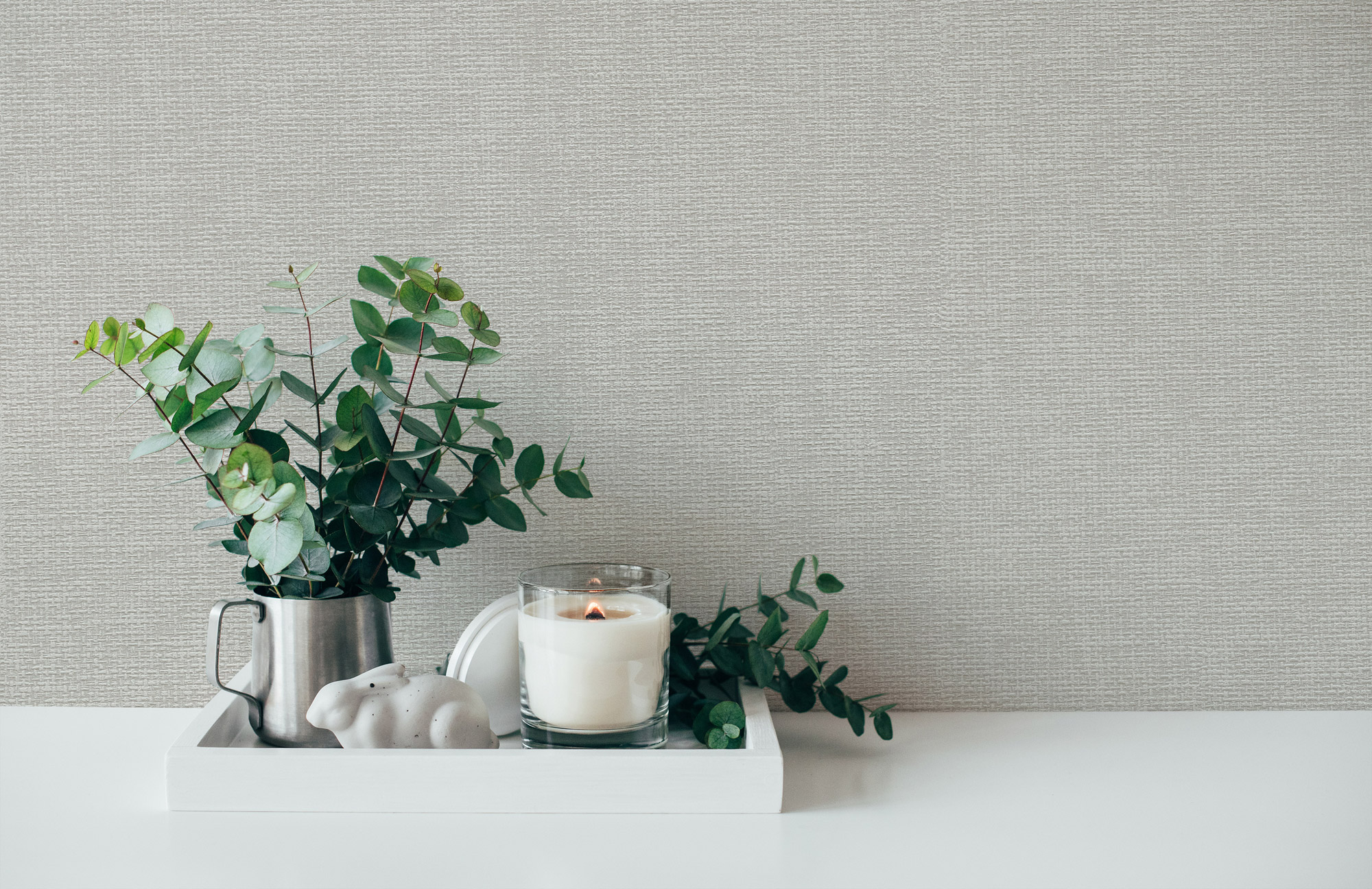 AS Vliestapete #Hygge Stoffoptik Grau 386132