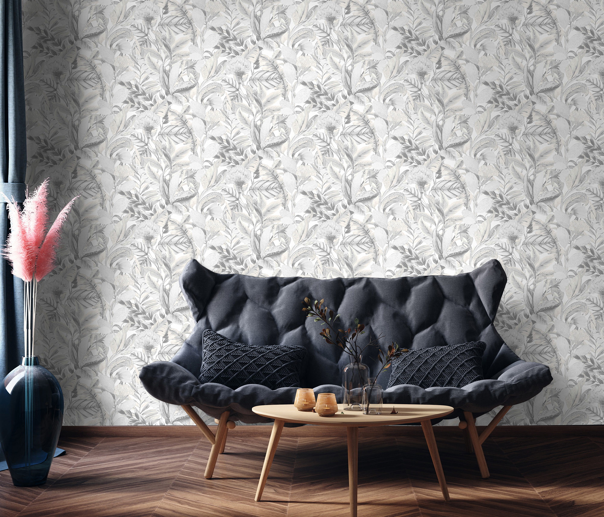 Erismann Vliestapete Elle 2 Botanik grau 1020210