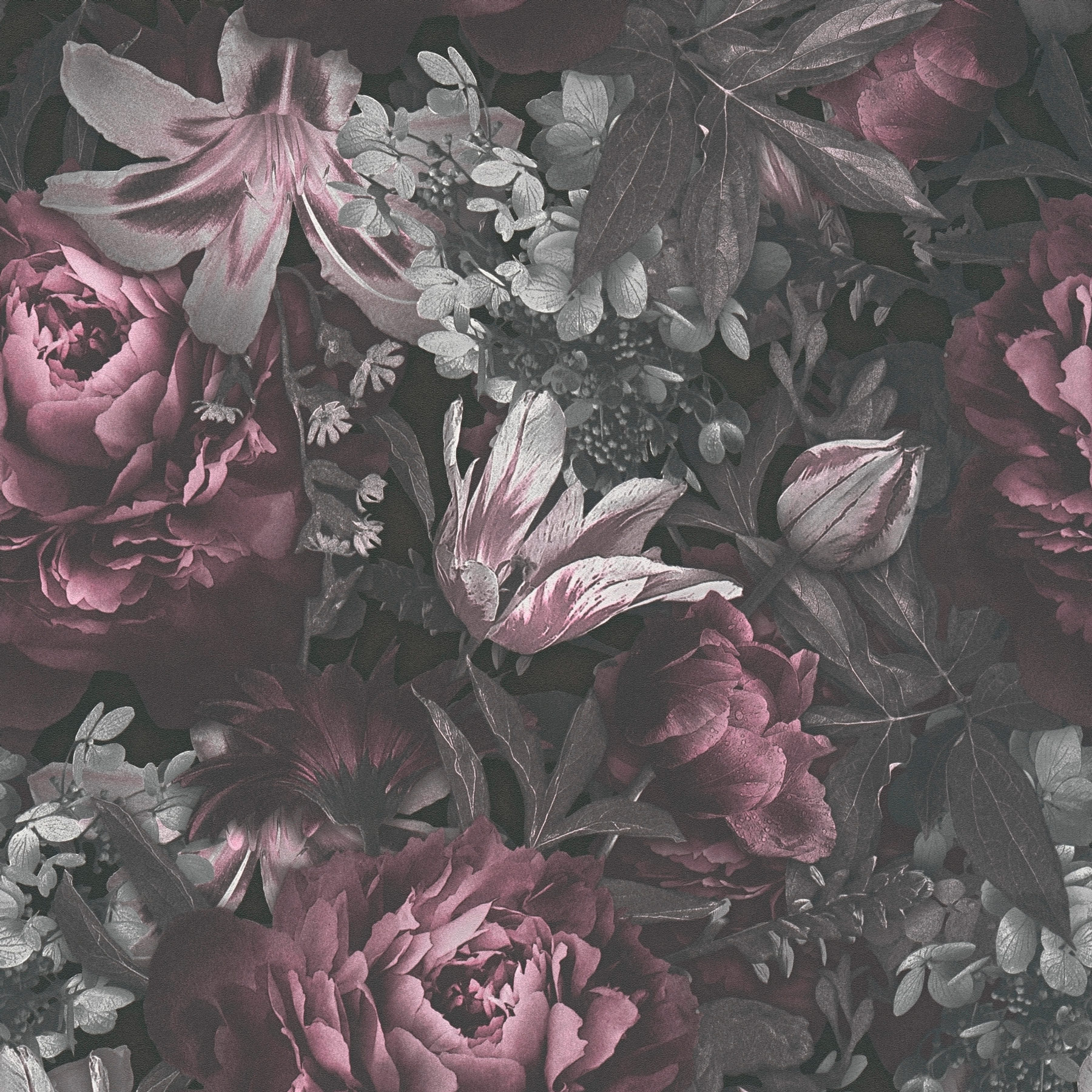 AS Vliestapete PintWalls Florale Tapete Grau 385093 AS Vliestapete PintWalls Florale Tapete Grau 385093
