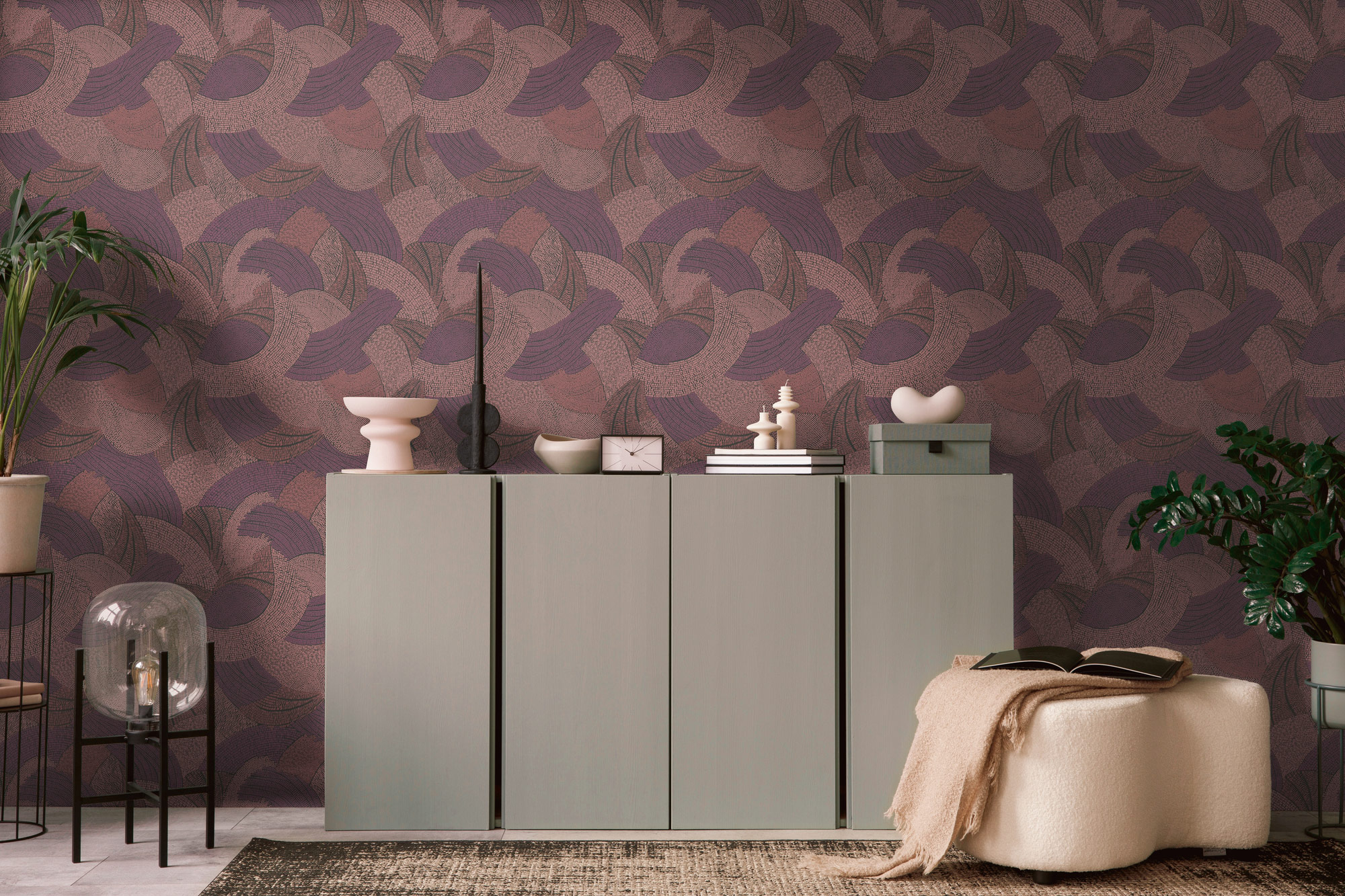 AS Vliestapete French Affair Struktur Rot 399352