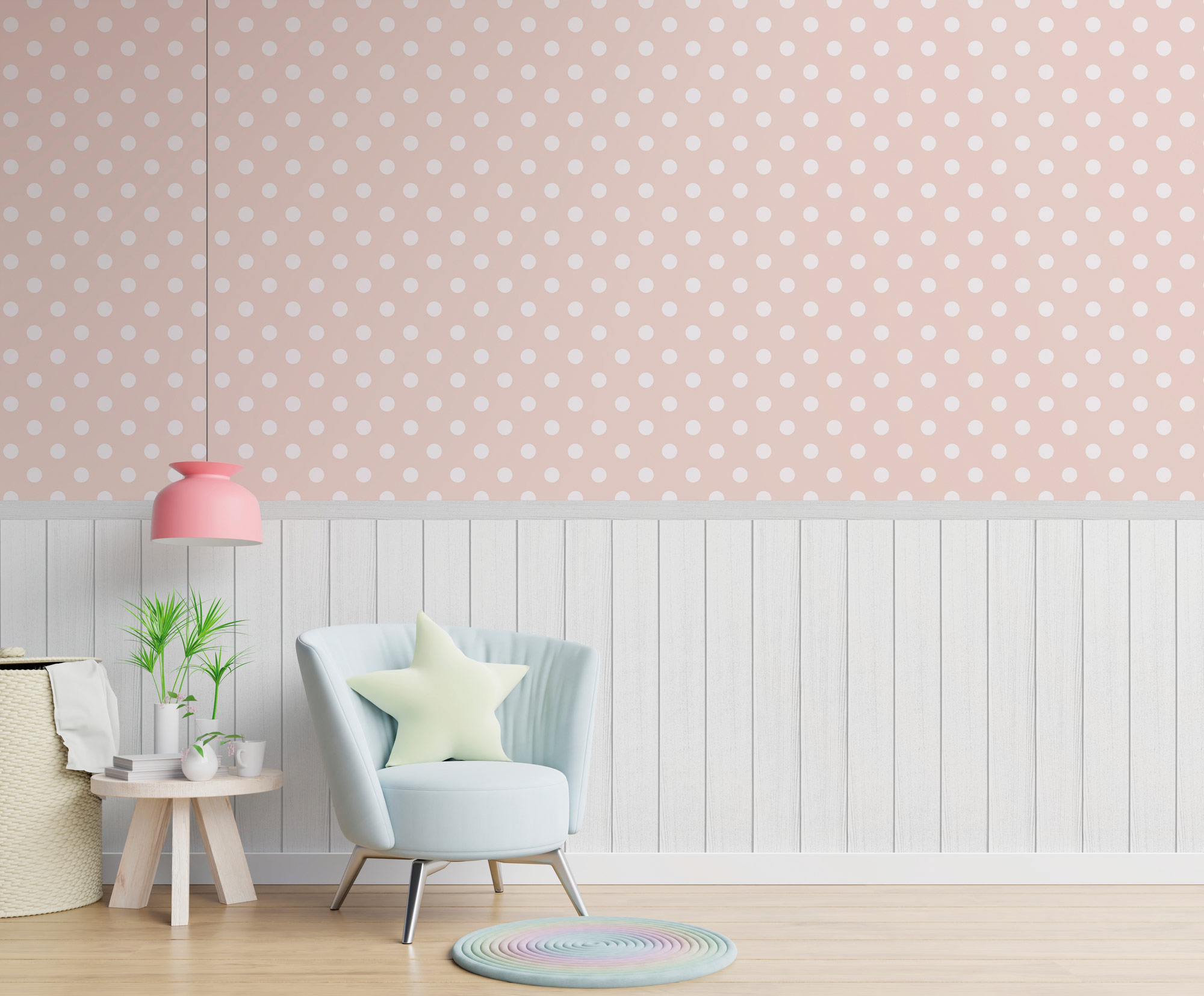AS Vliestapete Wallpanel grau Punkte 398061