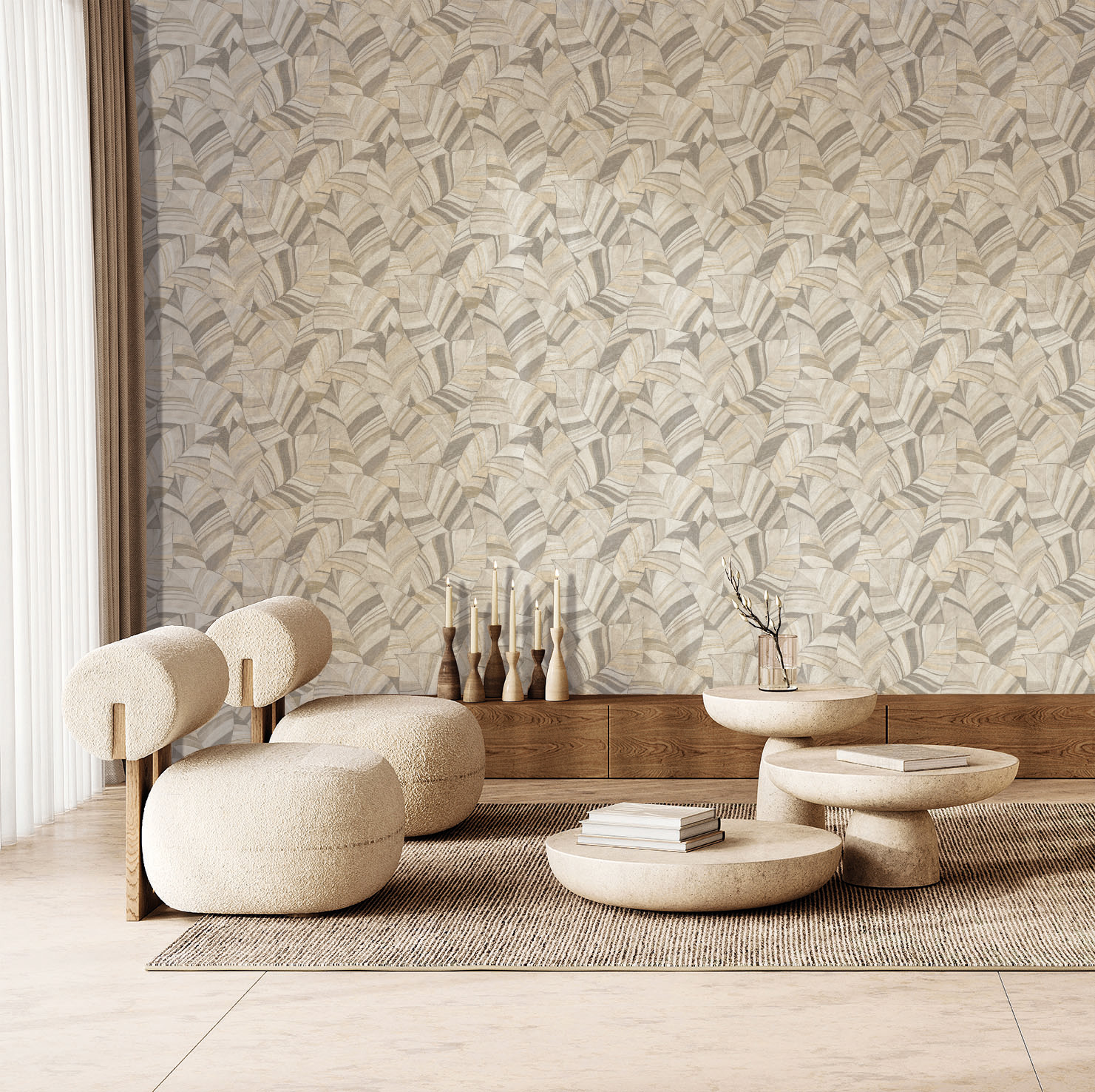 Decoprint Vliestapete Serenity Heimische Blätter SY27561