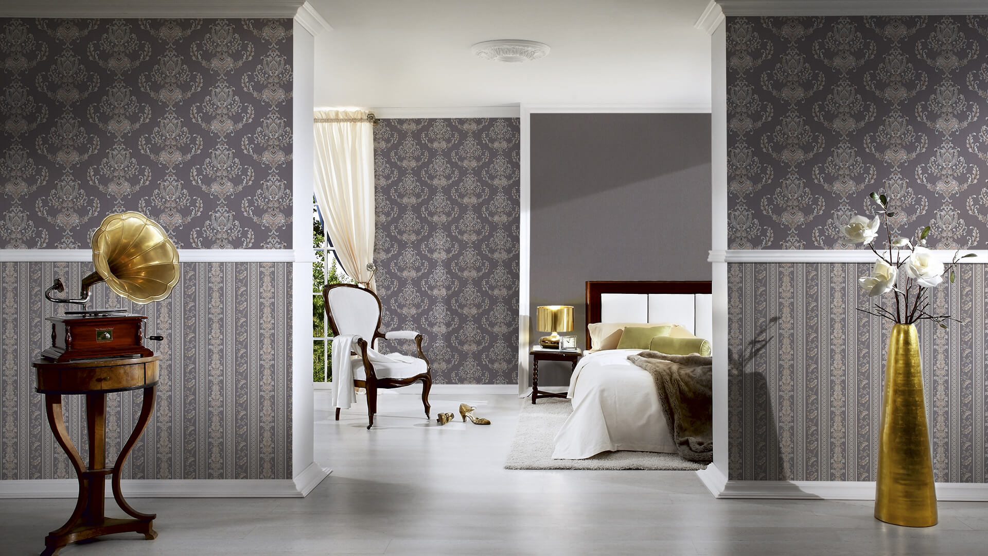 AS Vliestapete Hermitage 10 grau Unitapete 342764 AS Vliestapete Hermitage 10 grau Unitapete 342764