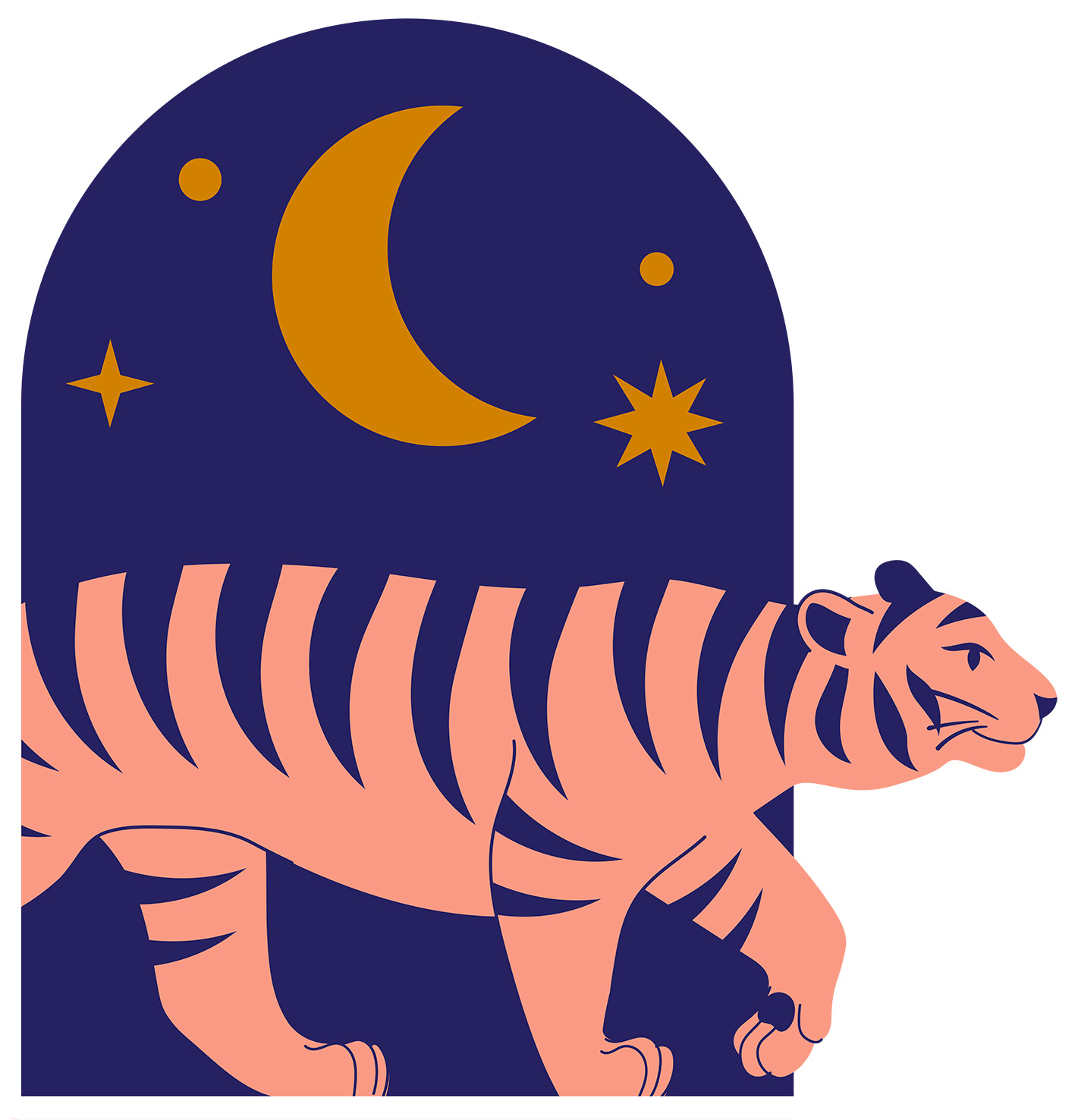 Thomas Fototapete Platin Formen  Tiger pink