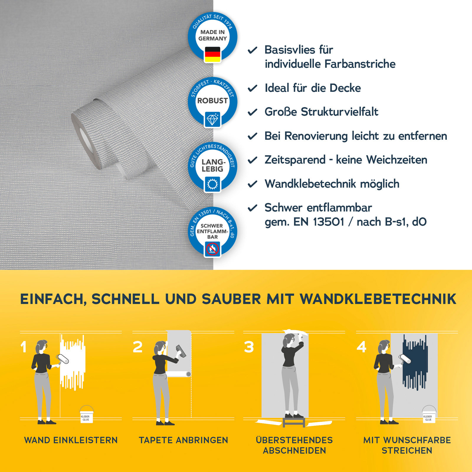 AS Vliestapete Meistervlies 8 überstreichbar 246110