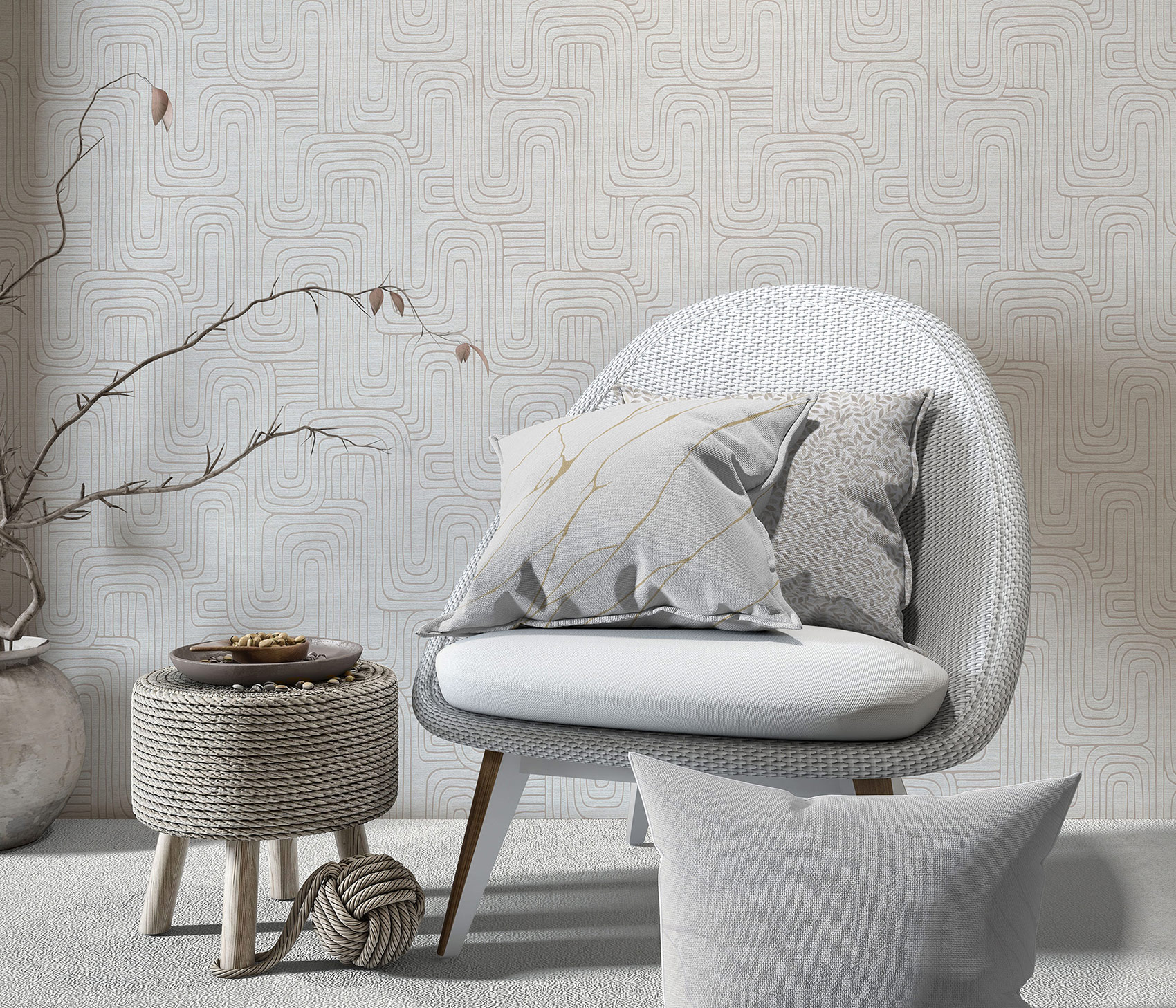 Erismann Vliestapete Opus hellgrau 1046131