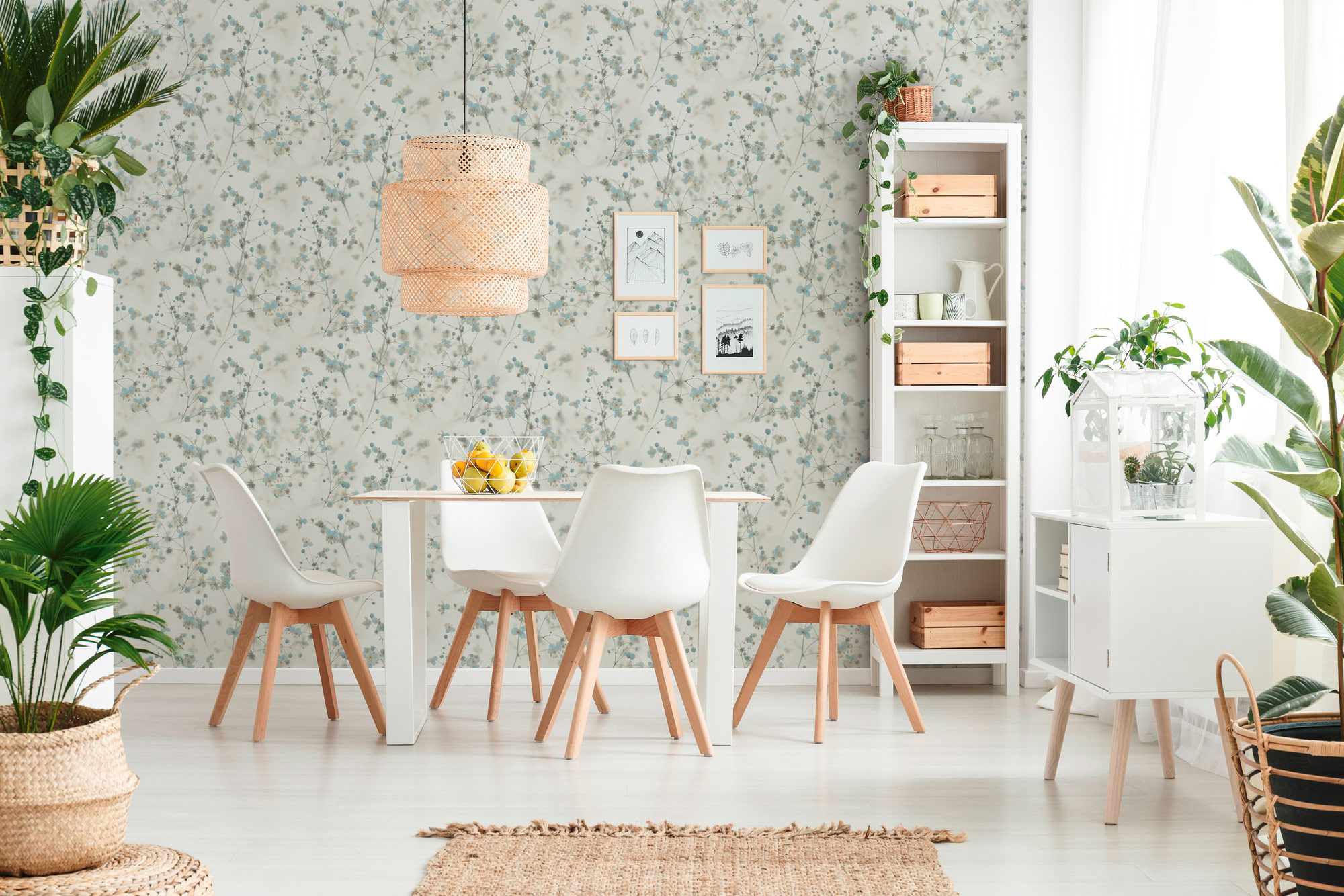 AS Vliestapete PintWalls Florale Tapete Blau 387262