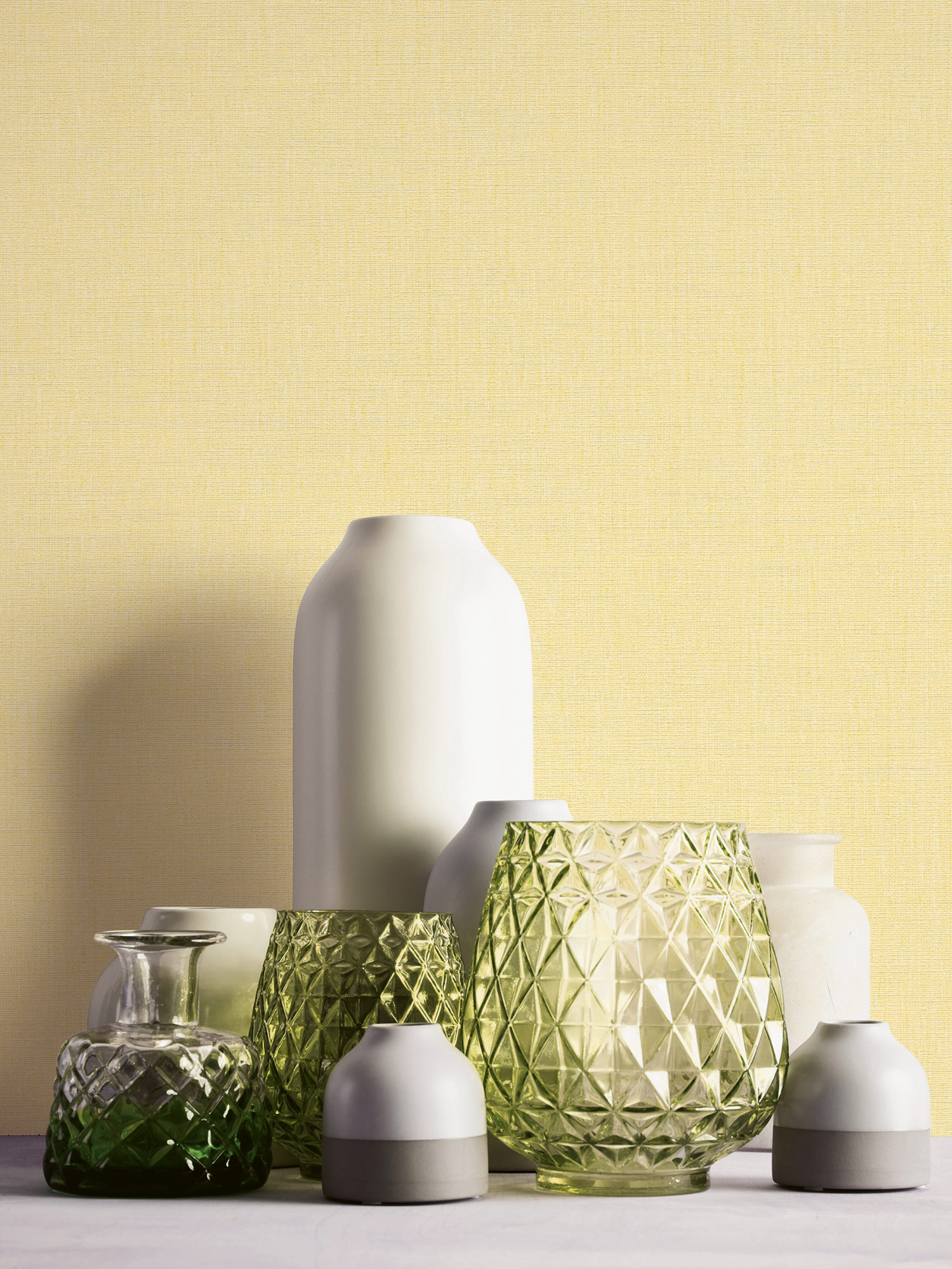 Livingwalls Vliestapete Stories of Life Uni Gelb 396513